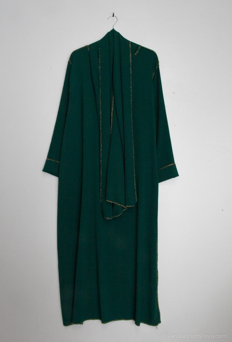 Großhändler Tendance - ABAYA-Schleier mit integriertem Goldfaden