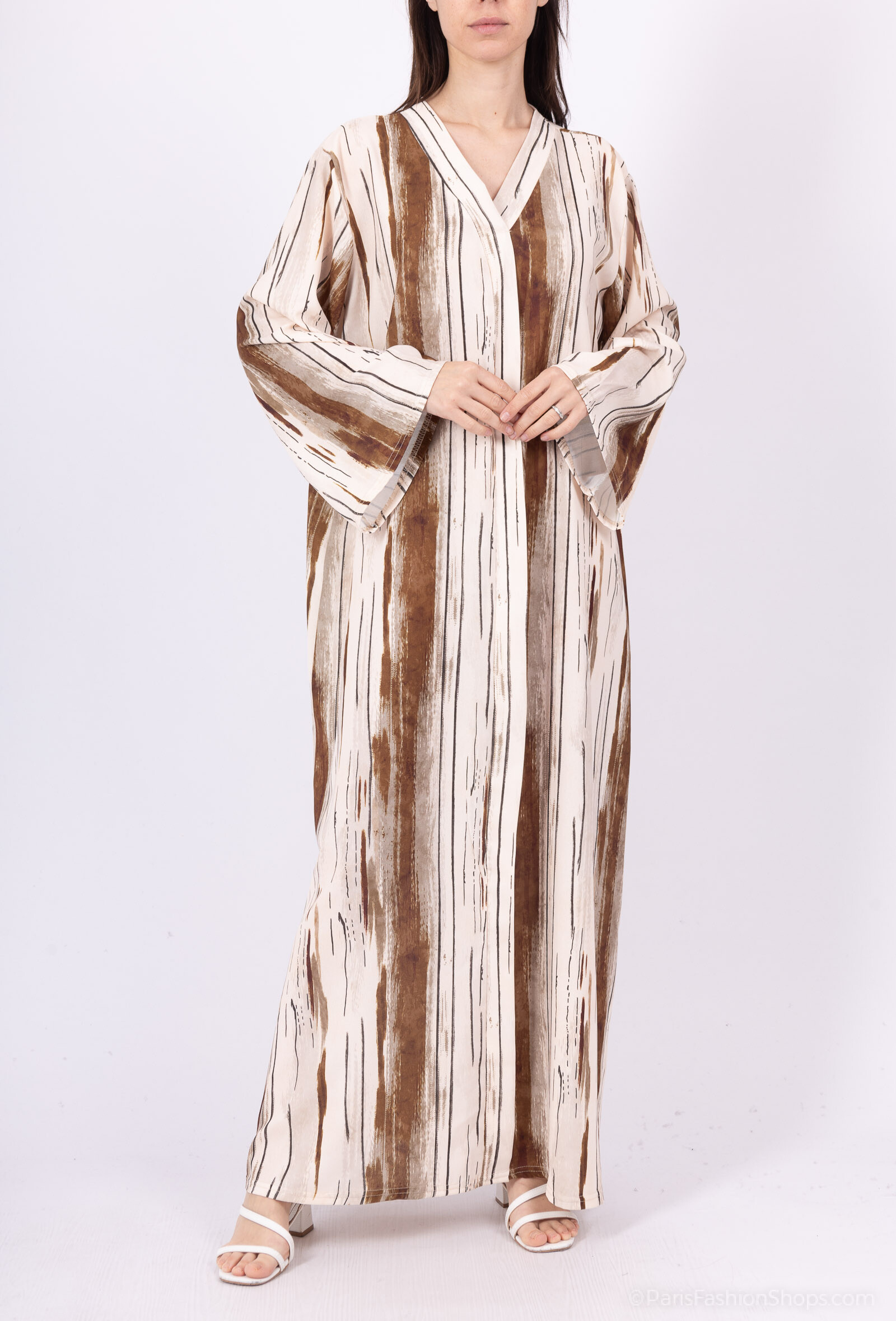 Wholesaler Tendance - Abaya Cache Heart Cache Long Handle Printed Bark