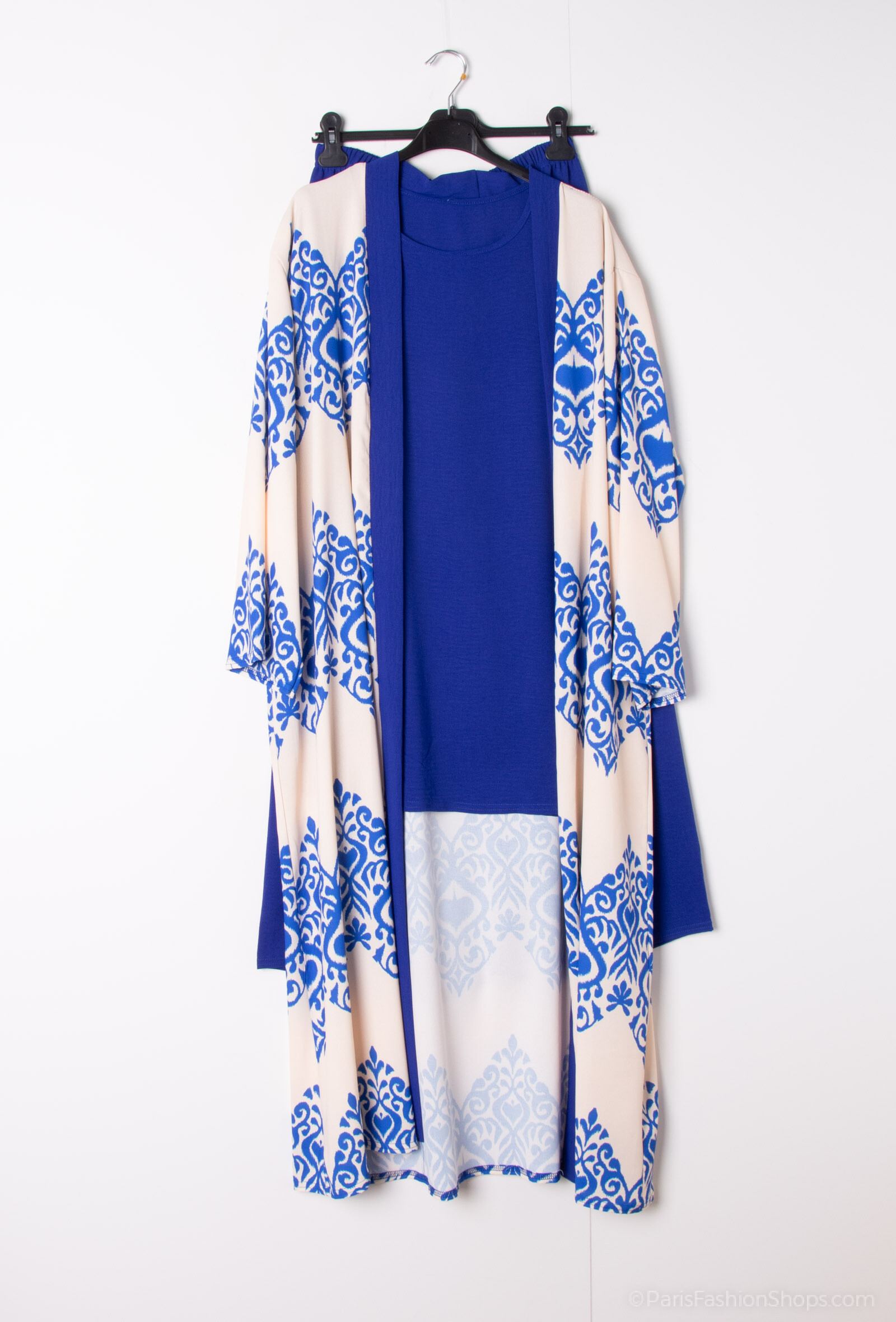 Wholesaler Tendance - 3 -piece set kimono tshirt printed pants missoni elastic handle