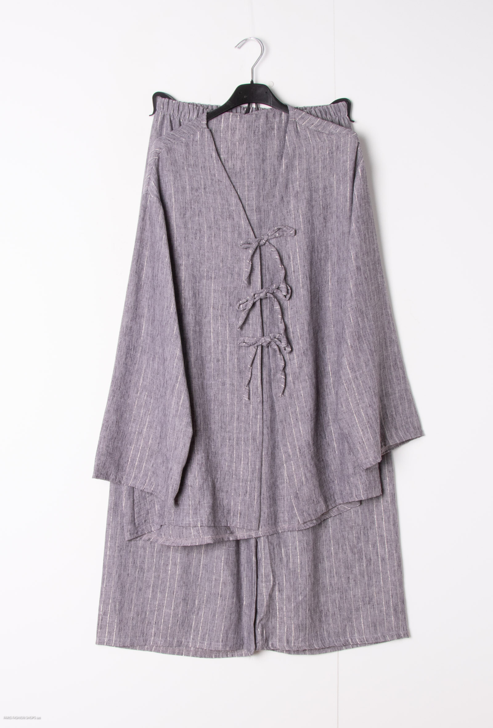 Mayorista Tendance - Coloque 3 nudos manga grande de tejido grande lurex raying forro franja