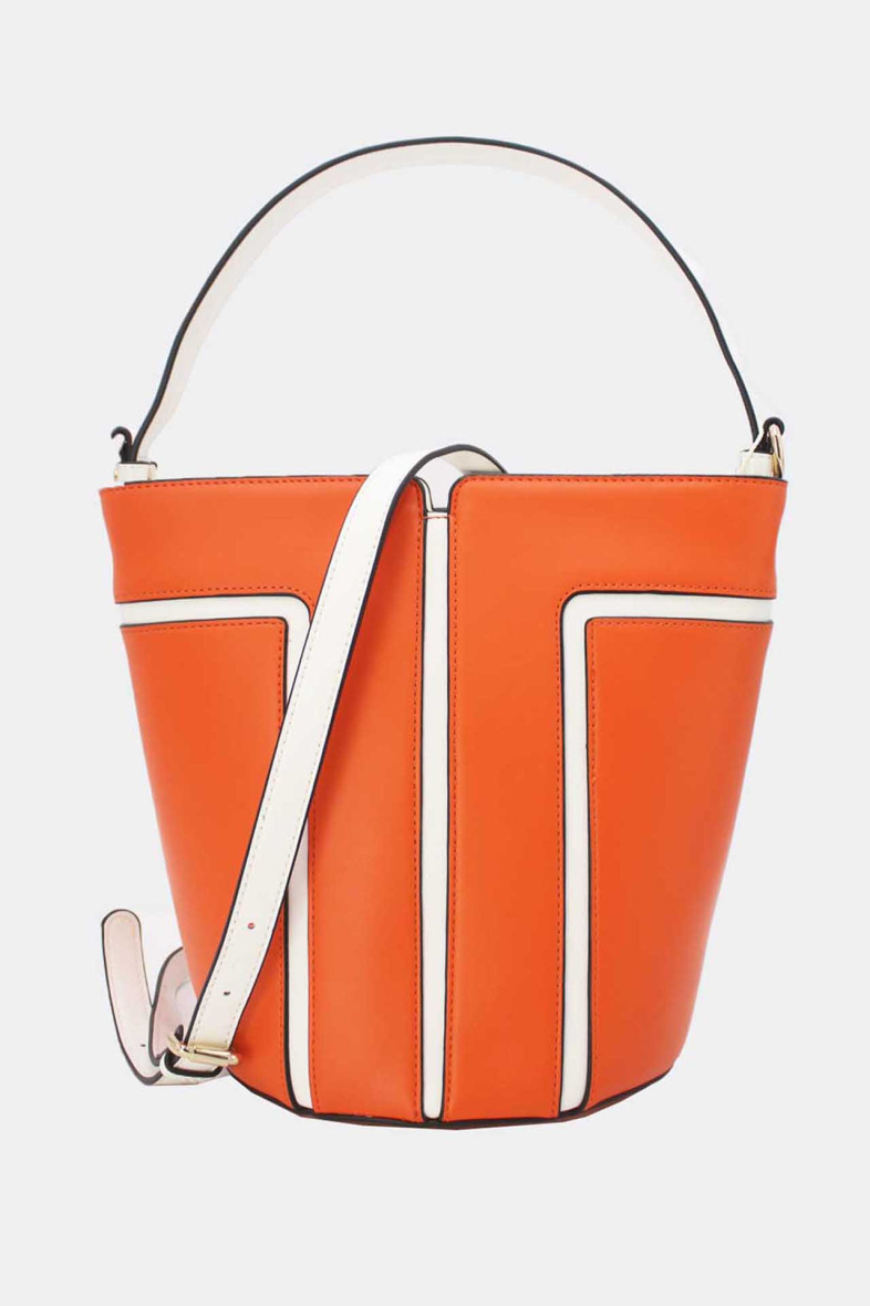 Wholesaler Tom & Eva - Vintage Two-Tone Bucket Bag