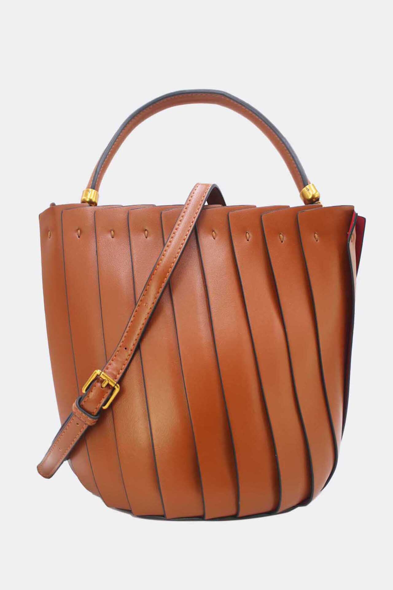 Wholesaler Tom & Eva - Vintage Pleated Bucket Bag 24B-5967