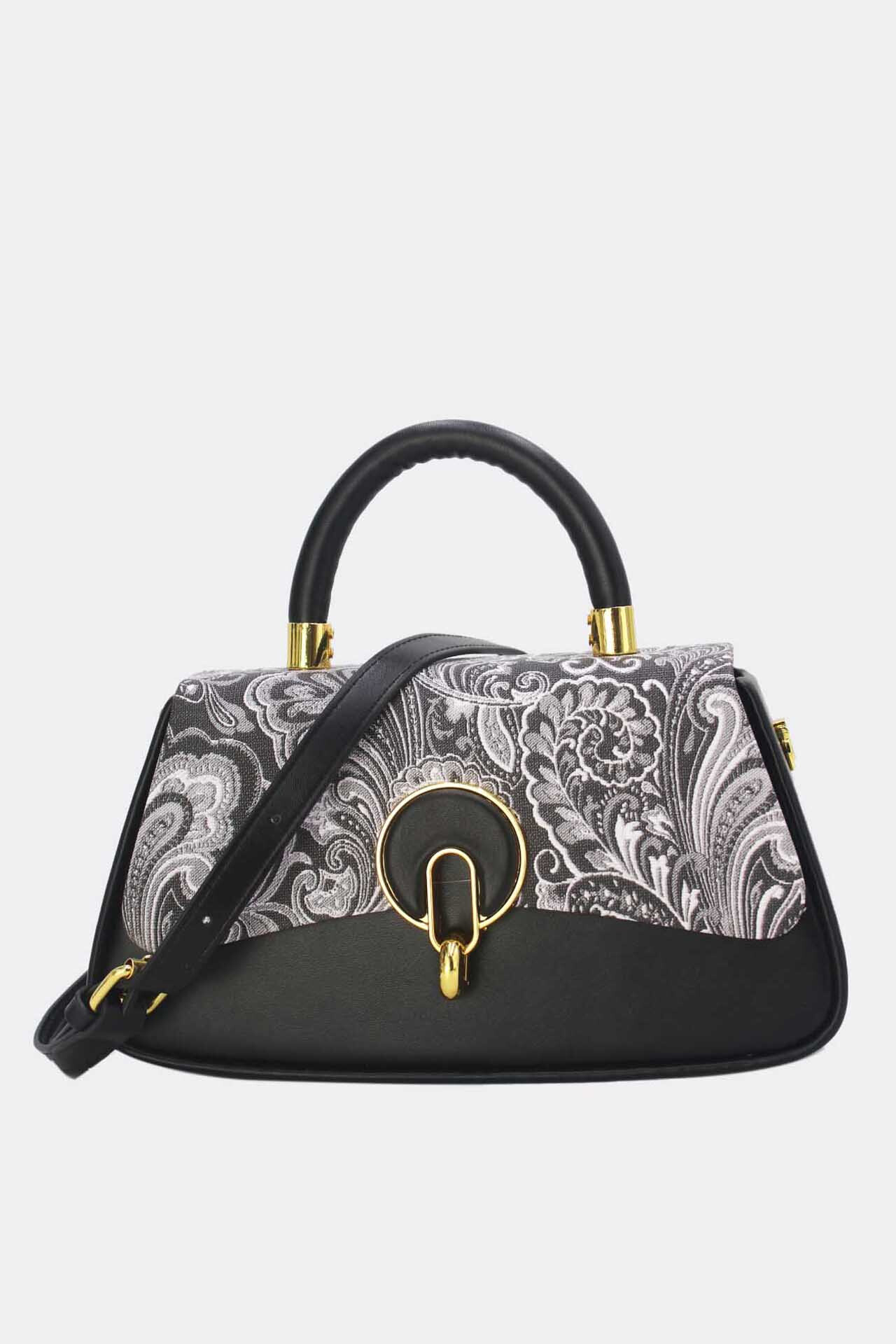 Wholesaler Tom & Eva - Small rigid handbag embroidery effect