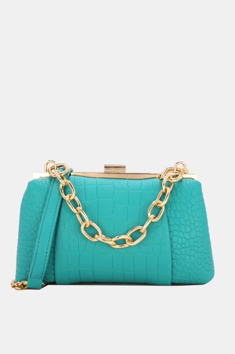 Wholesaler Tom & Eva - Crossbody Bag With Croc Effect Chain