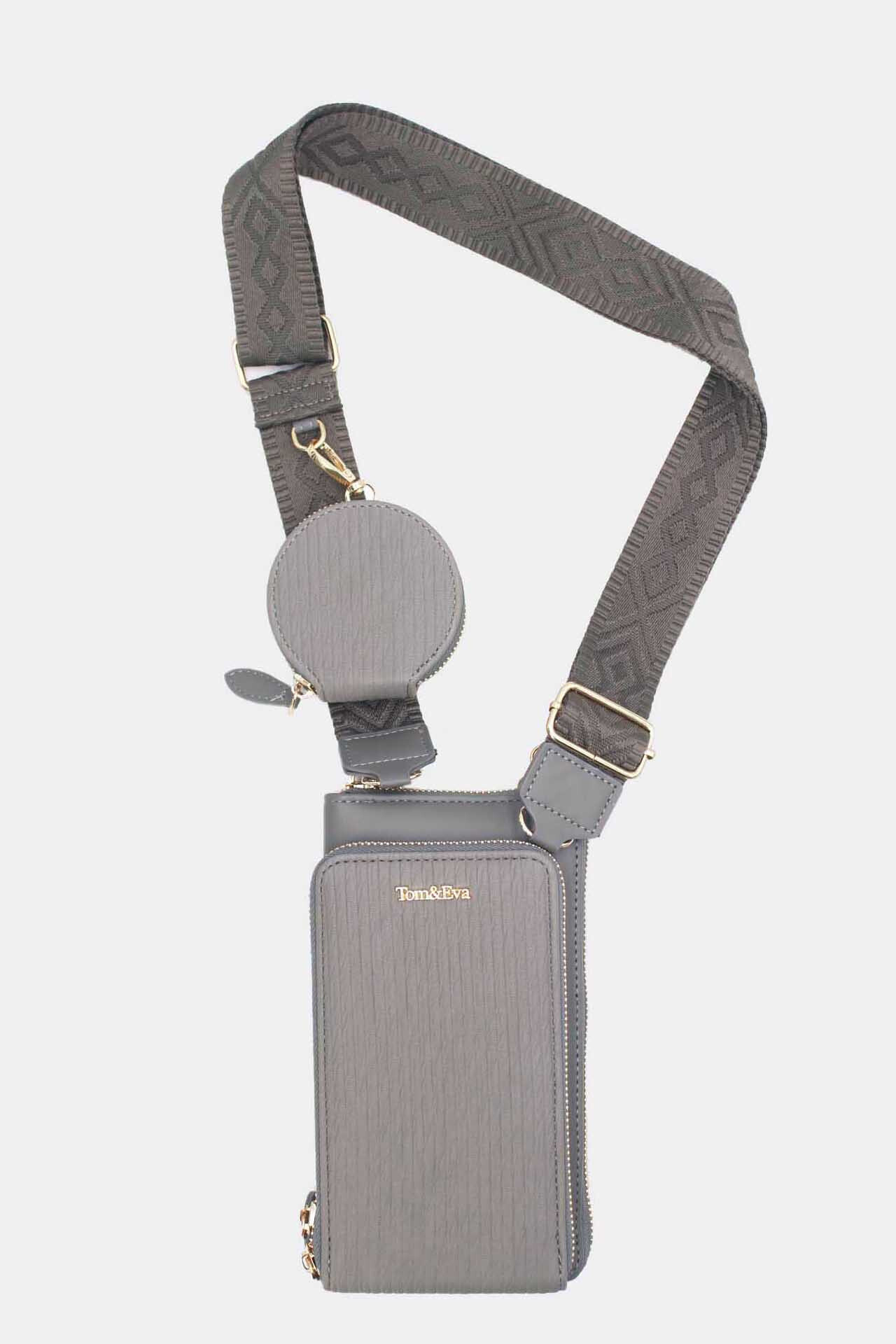 Grossiste Tom & Eva - Pochette Téléphone Bi-matière Avec Porte Monnaie RÉASSORT