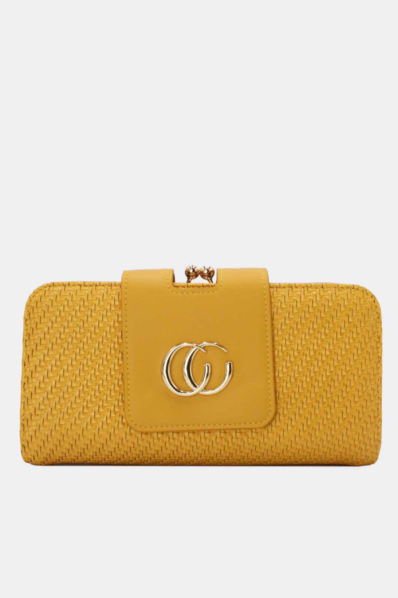 Wholesaler Tom & Eva - Multipoche straw effect wallet