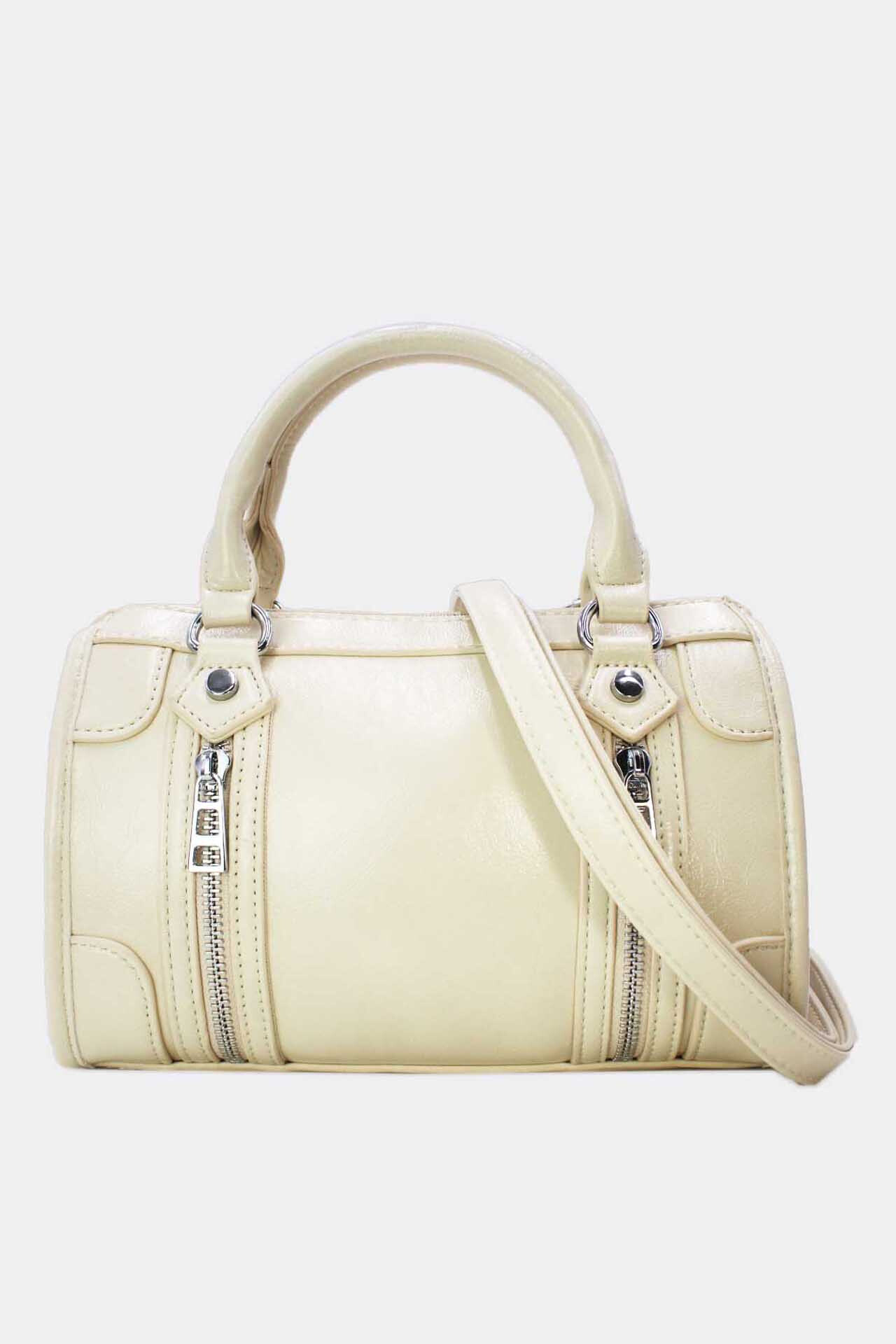 Grossiste Tom & Eva - Petit Sac Bowling Femme Zips Décoratifs
