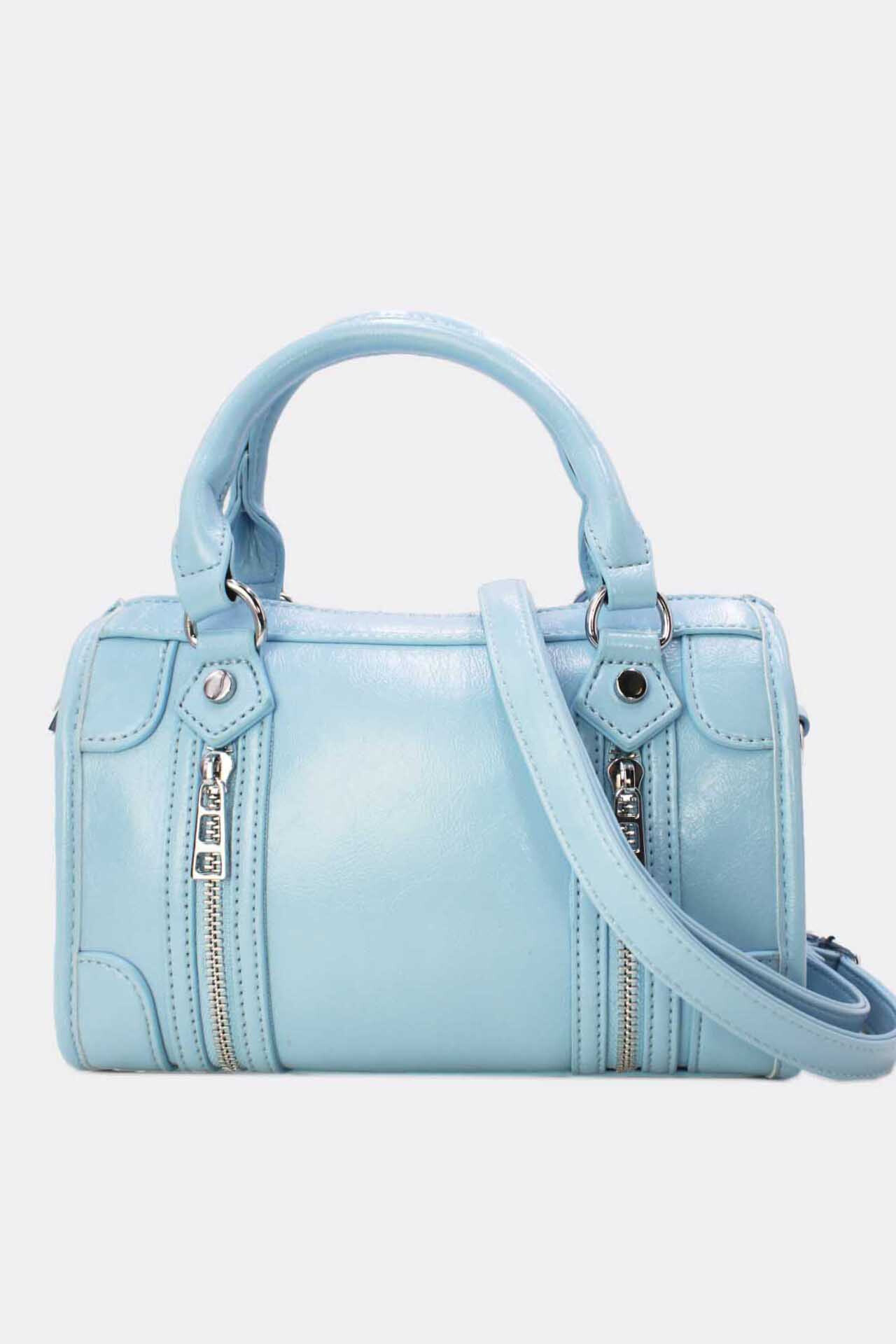 Wholesaler Tom & Eva - Small Women's Bowling Bag with Decorative Zips