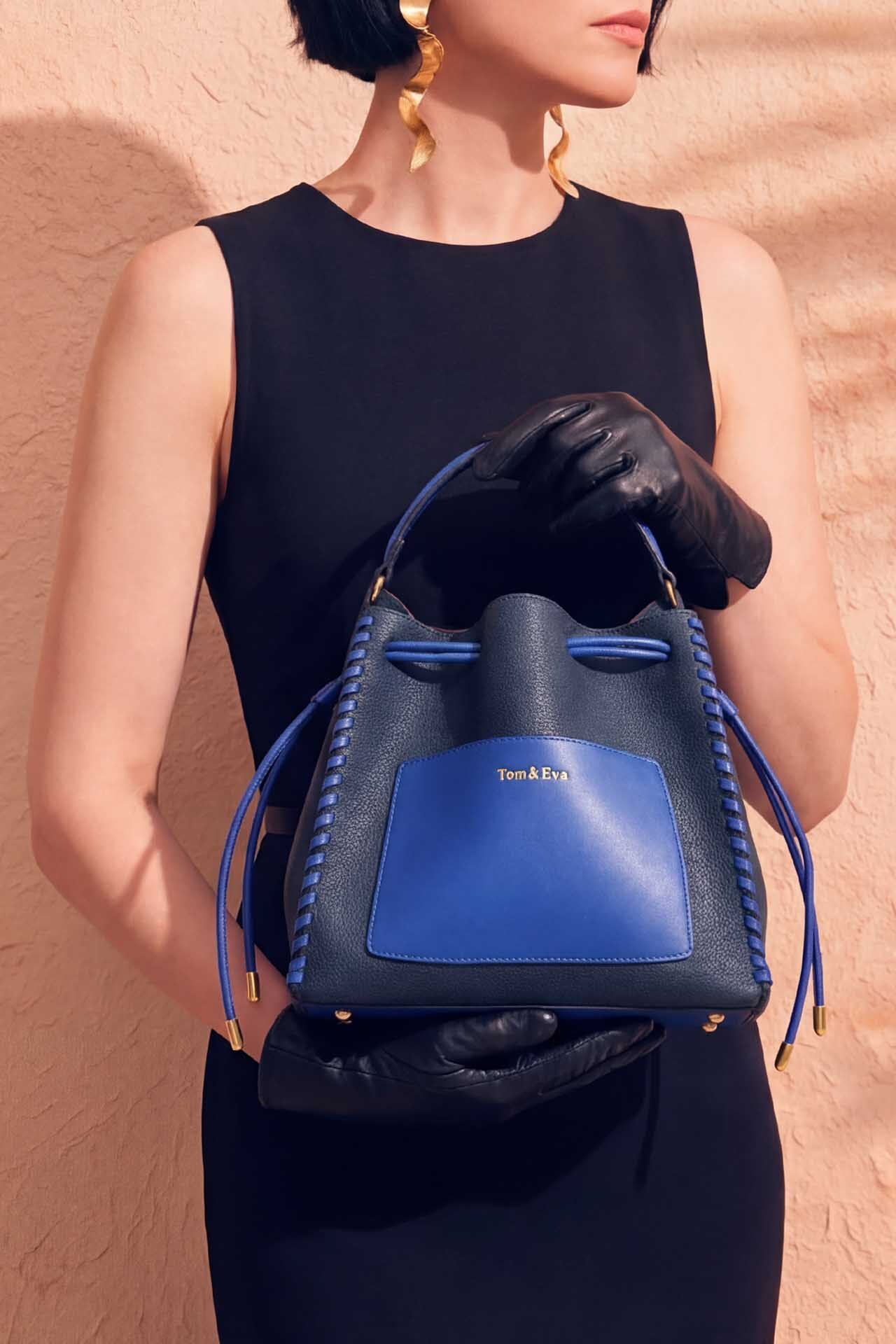 Grossiste Tom & Eva - Sac seau à cordon bandoulière avec pochette