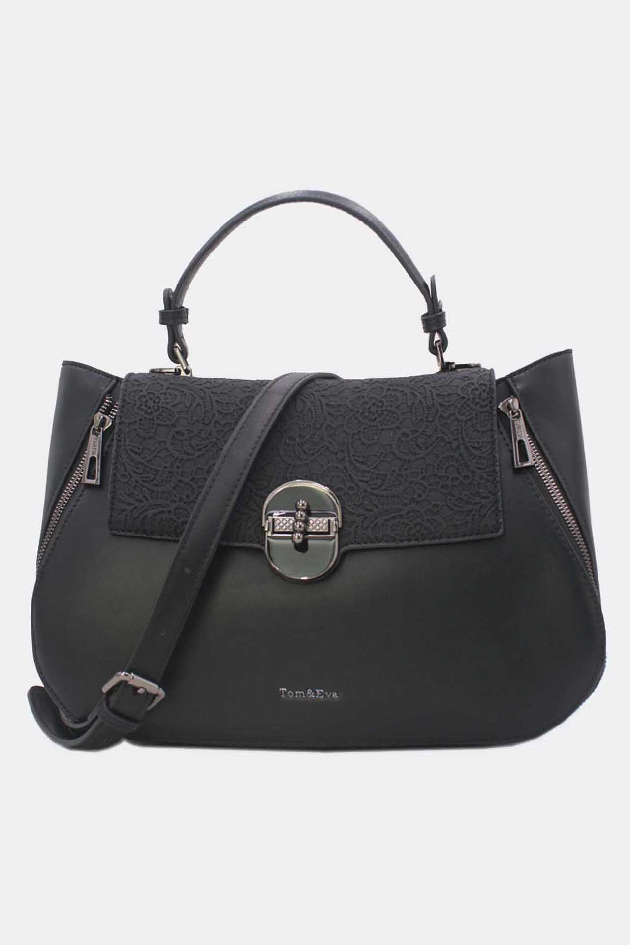 Grossiste Tom & Eva - Sac à Main Effet Broderie Florale