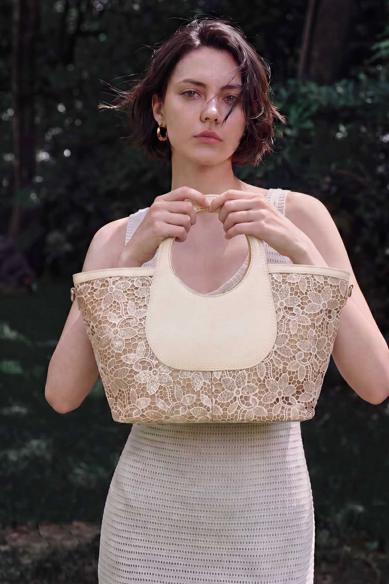 Wholesaler Tom & Eva - Jacquard Tote Bag