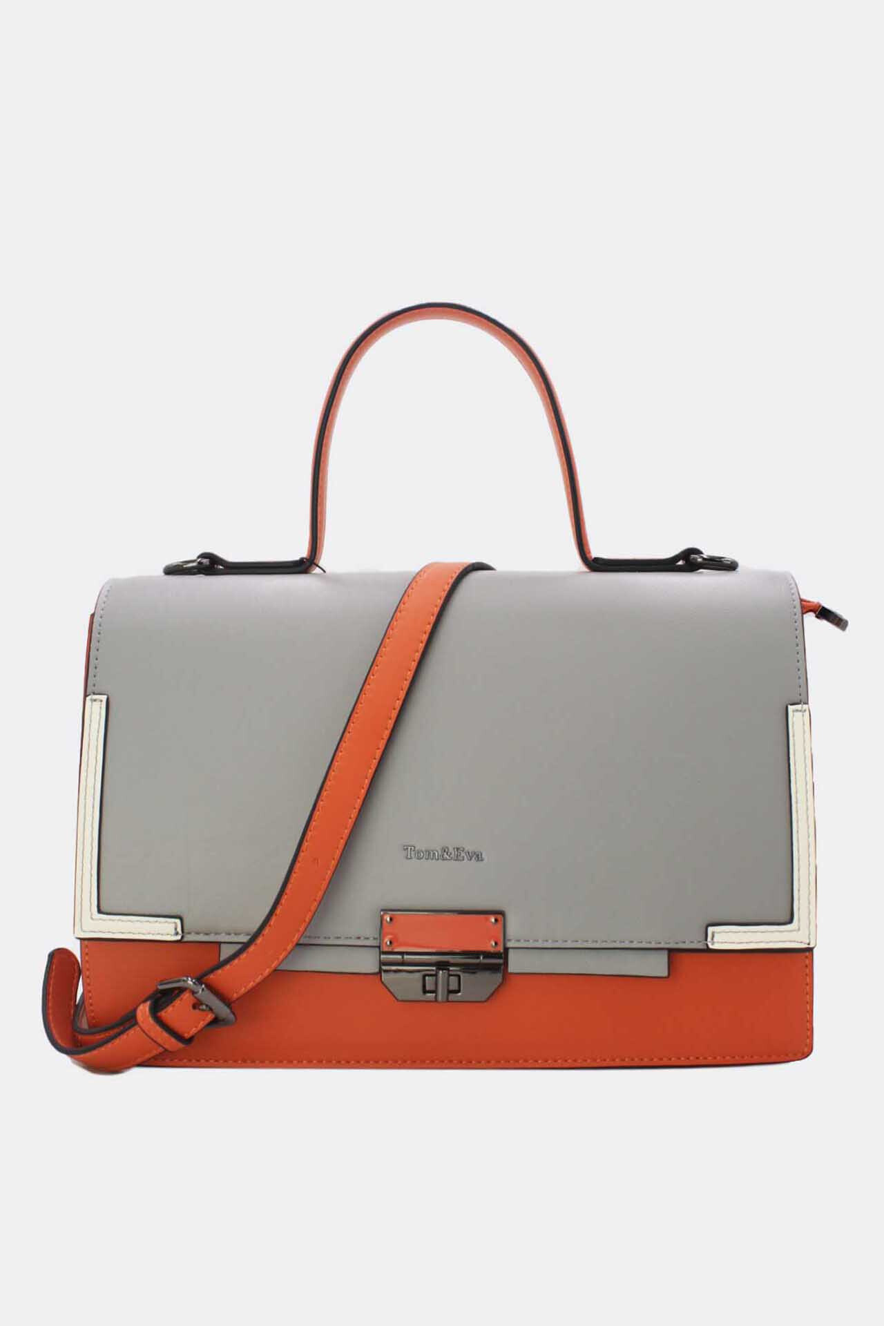 Grossiste Tom & Eva - Sac à Main Bicolore Classique