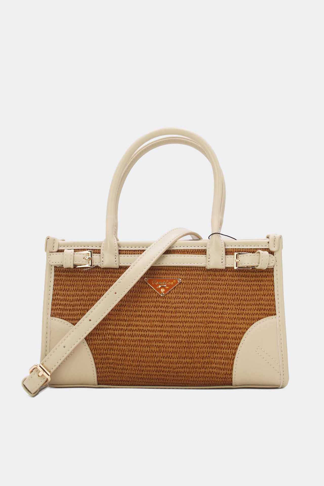 Wholesaler Tom & Eva - Small handbag vintage style straw effect