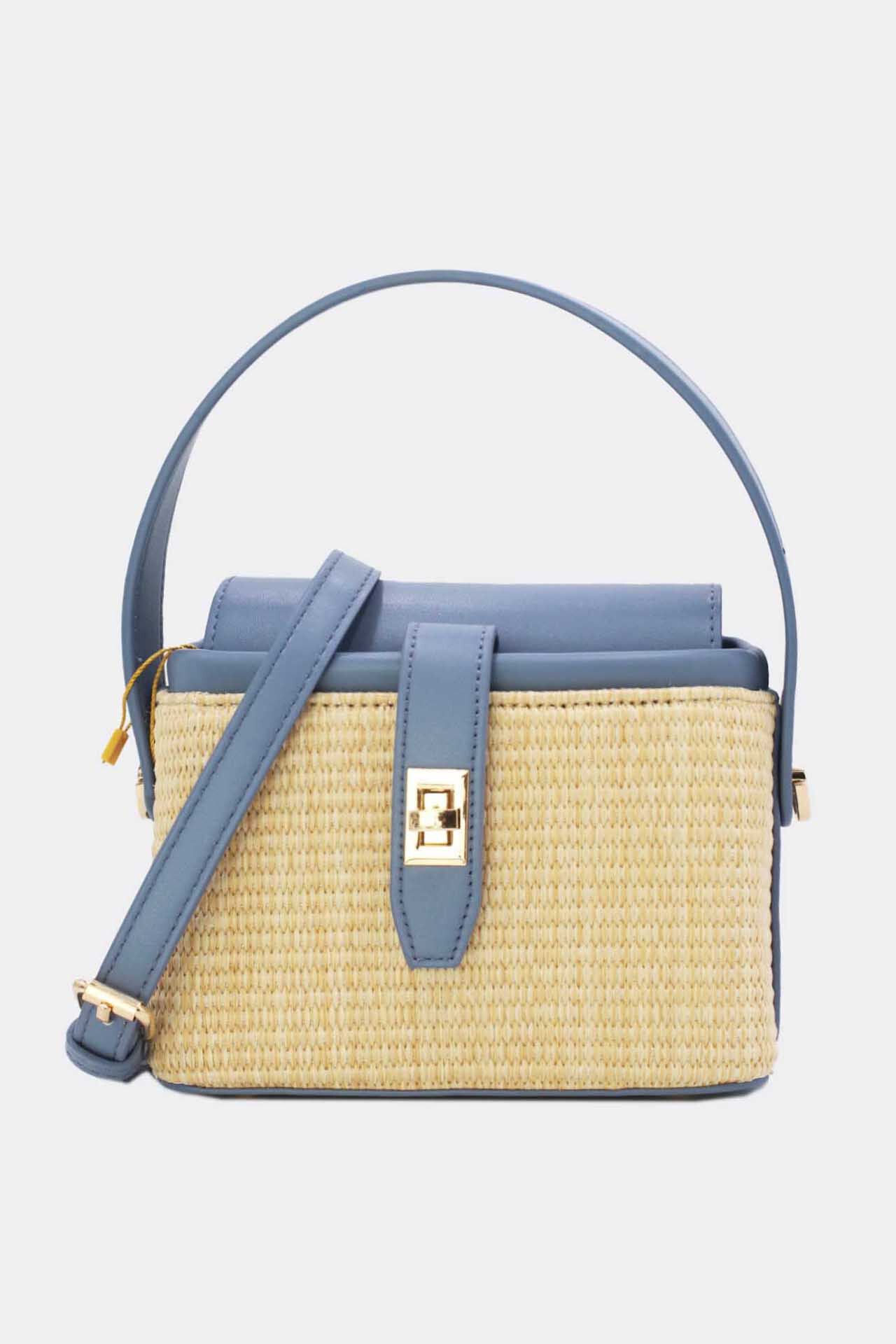 Grossiste Tom & Eva - Petit Sac à Main Effet Paille