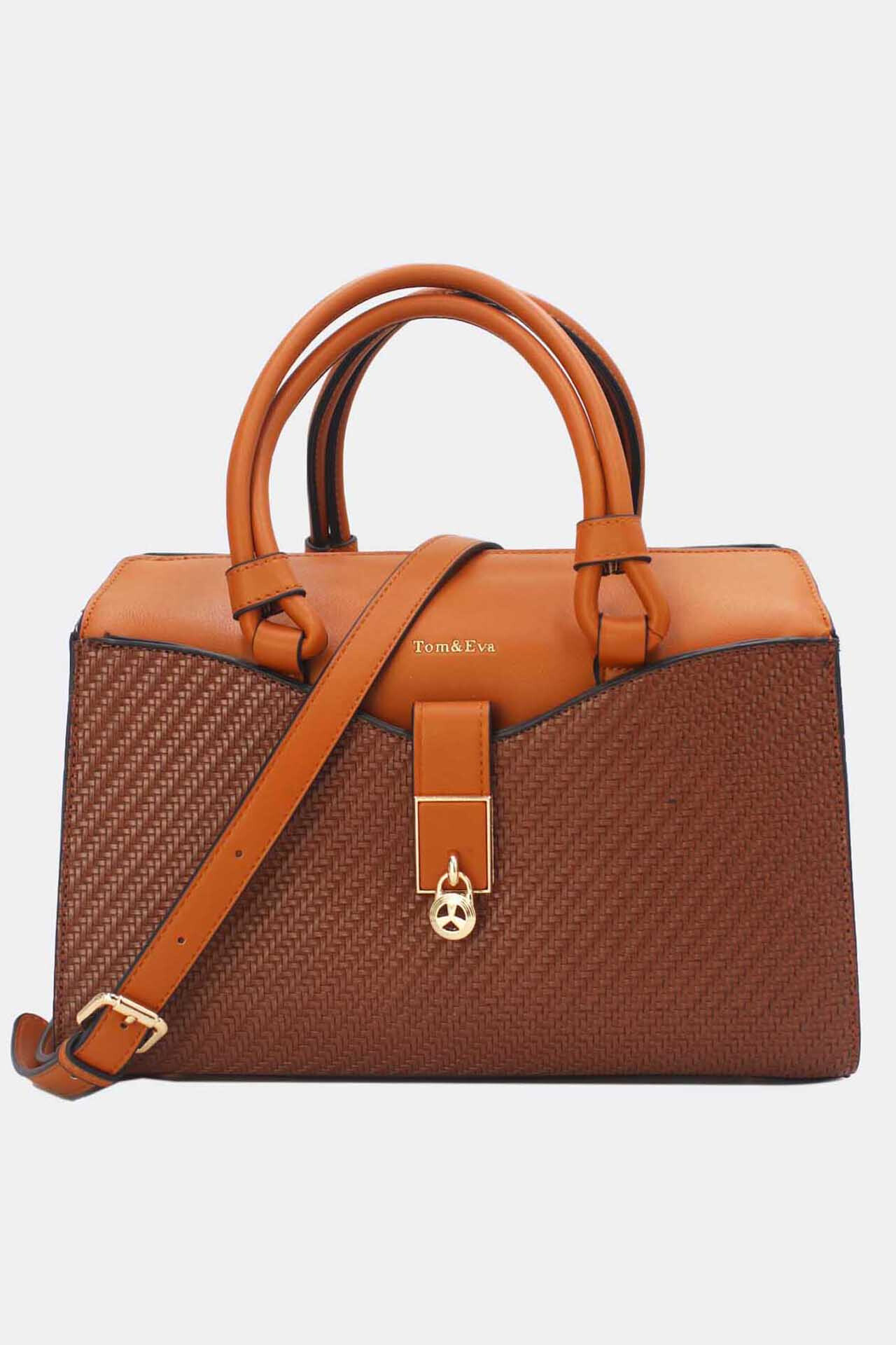 Grossiste Tom & Eva - Sac à Main Effet Tressé Multipoches