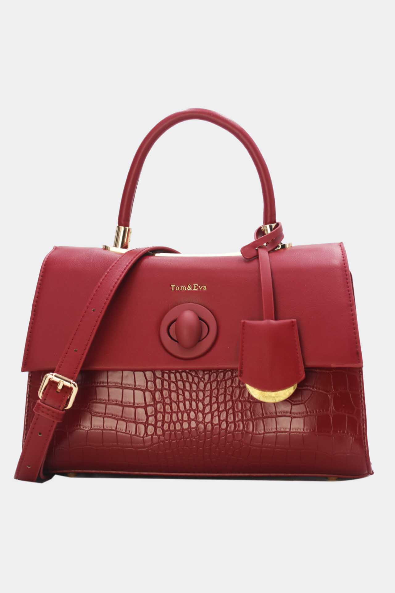 Wholesaler Tom & Eva - Vintage Style Croc Effect Handbag