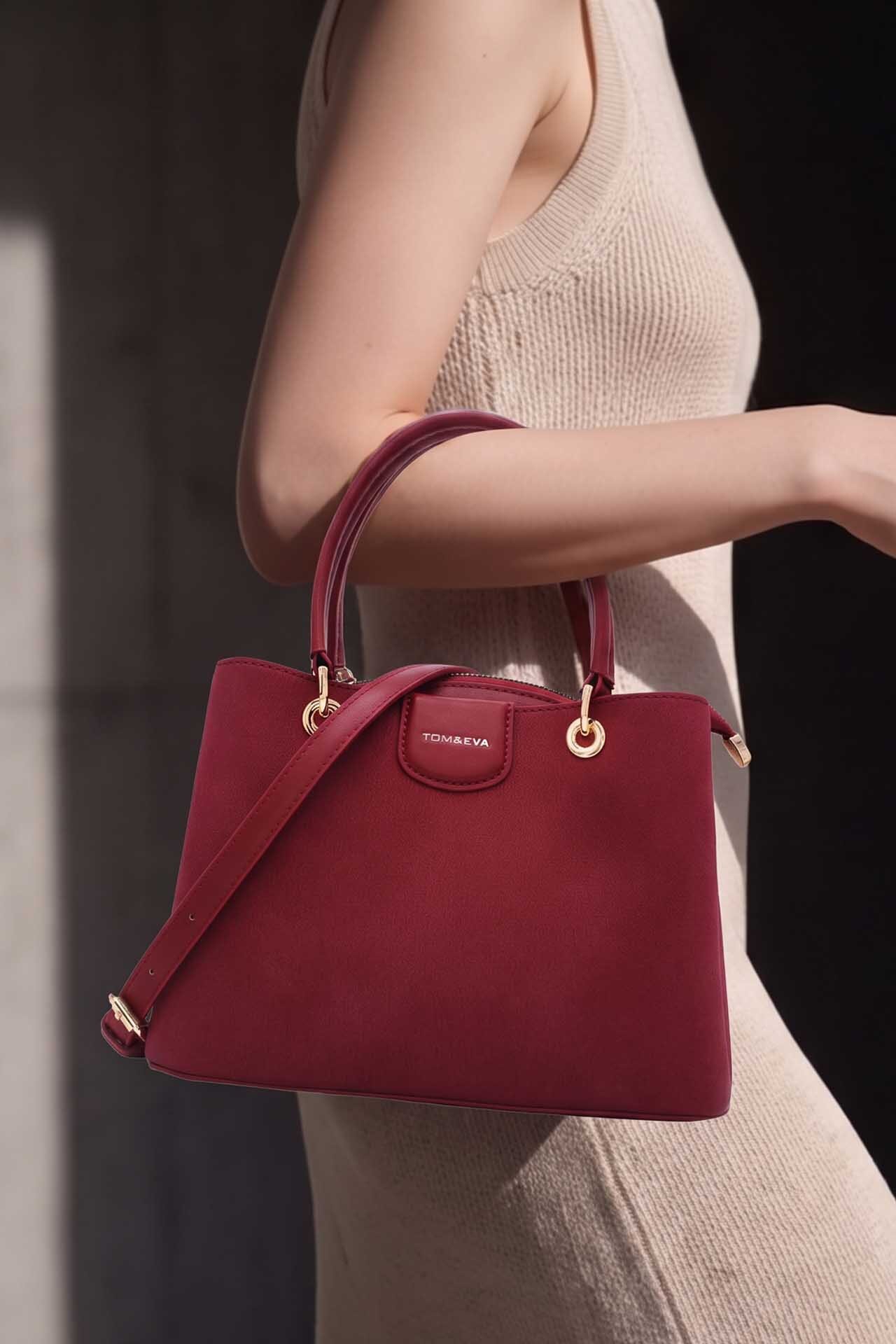 Wholesaler Tom & Eva - Small Grained Leather Effect Handbag
