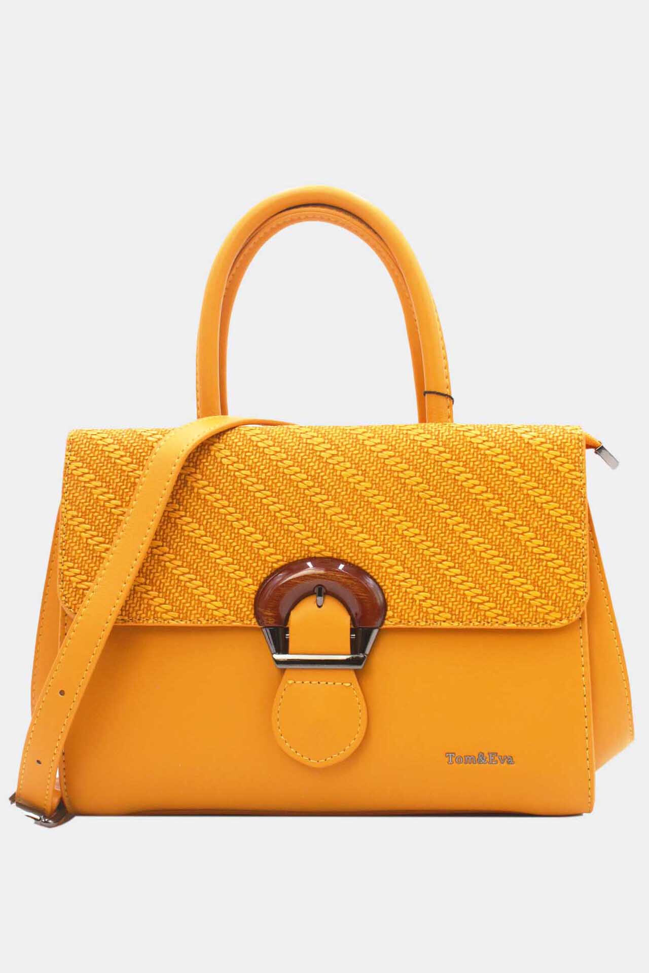 Wholesaler Tom & Eva - Floral embroidery effect handbag