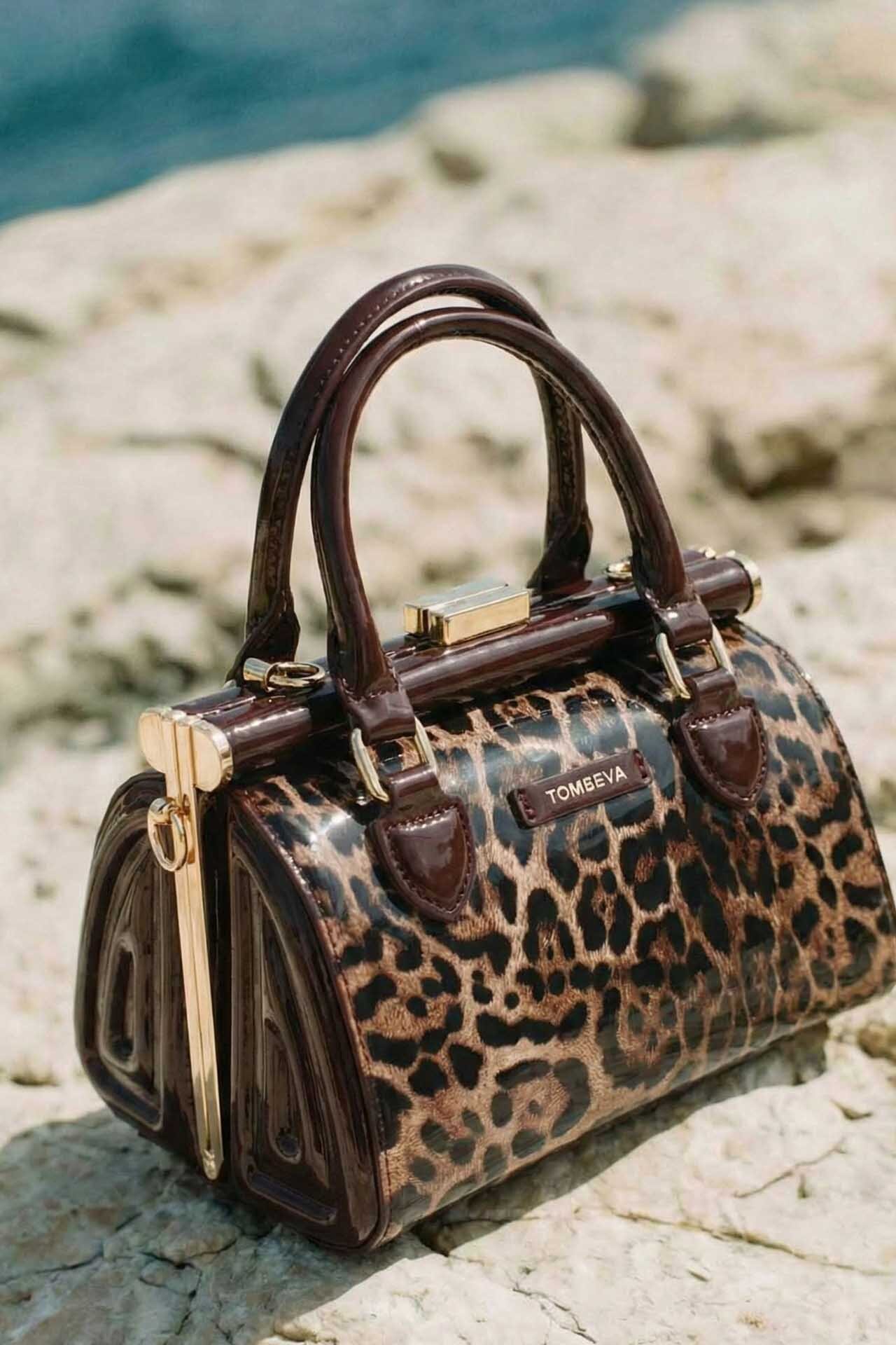 Grossiste Tom & Eva - Petit Sac à Main Vernis Léopard