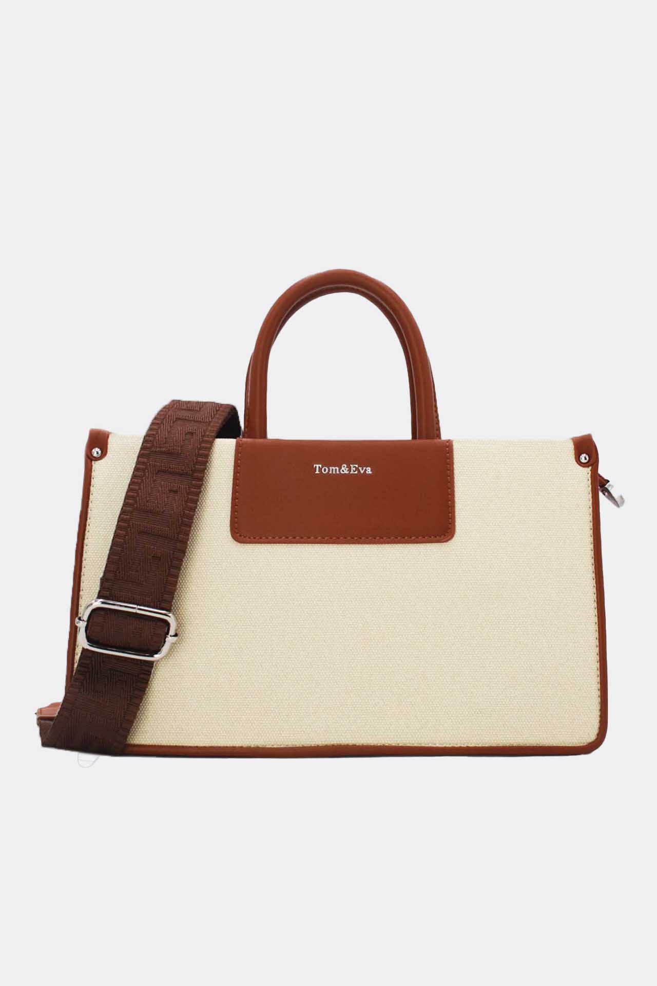 Wholesaler Tom & Eva - Medium handbag with two -color tissue