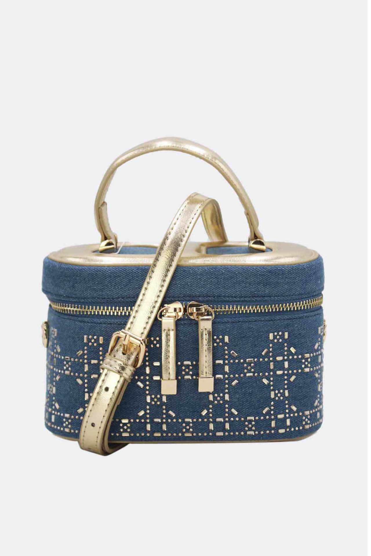 Grossiste Tom & Eva - Mini Sac à Main Jeans Orné Strasse