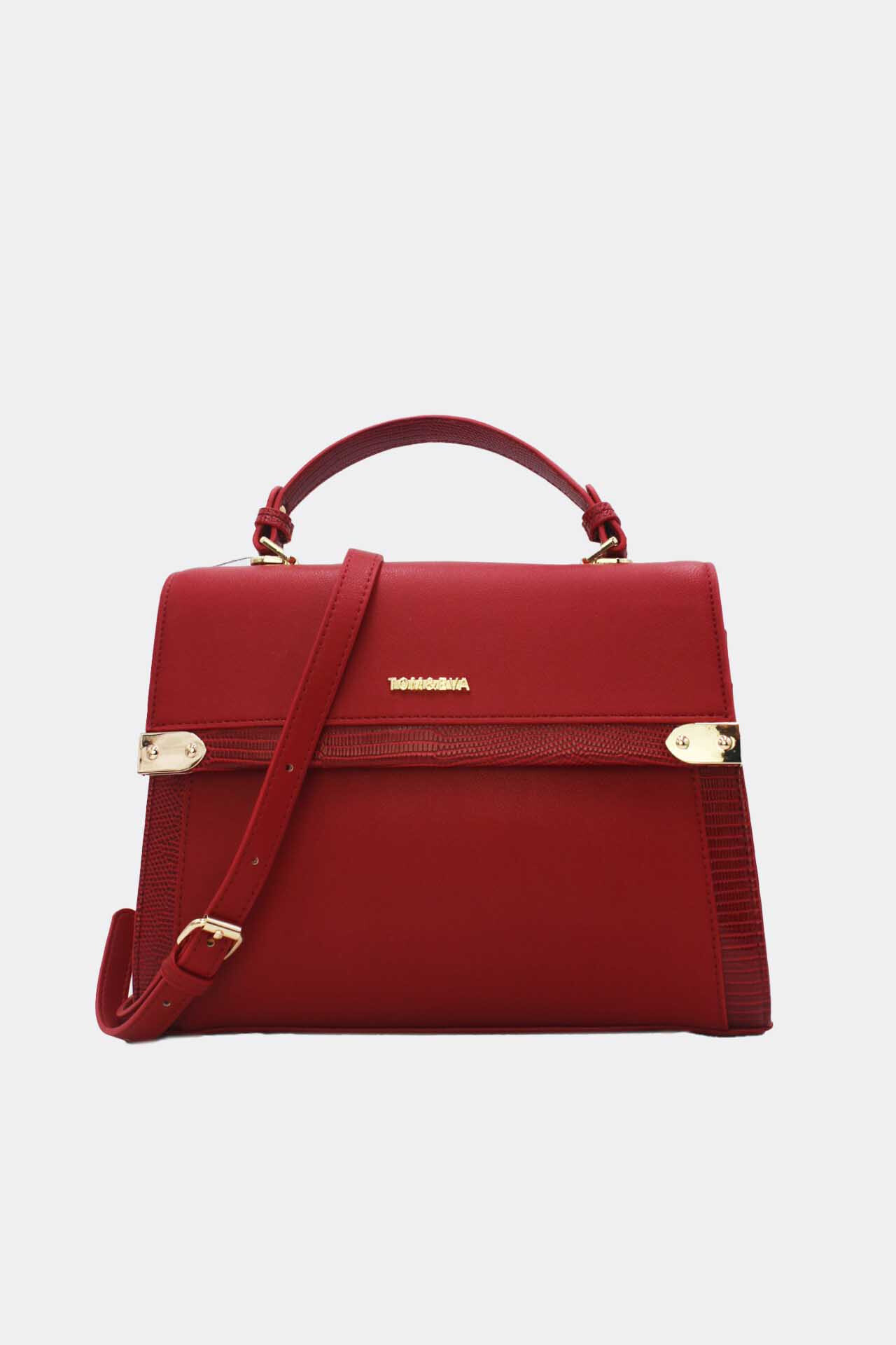 Wholesaler Tom & Eva - Handbag with snake effect border