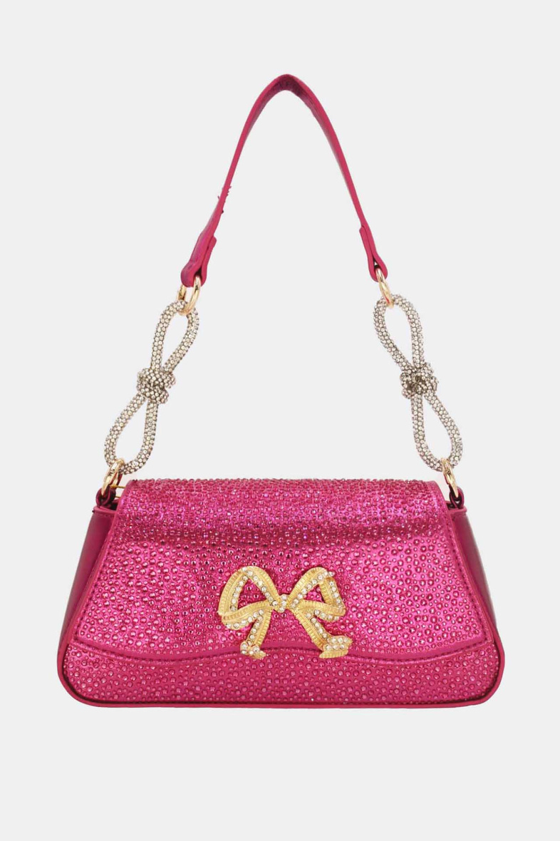 Wholesaler Tom & Eva - Rhinestone Bucket Bag With Bow Tie