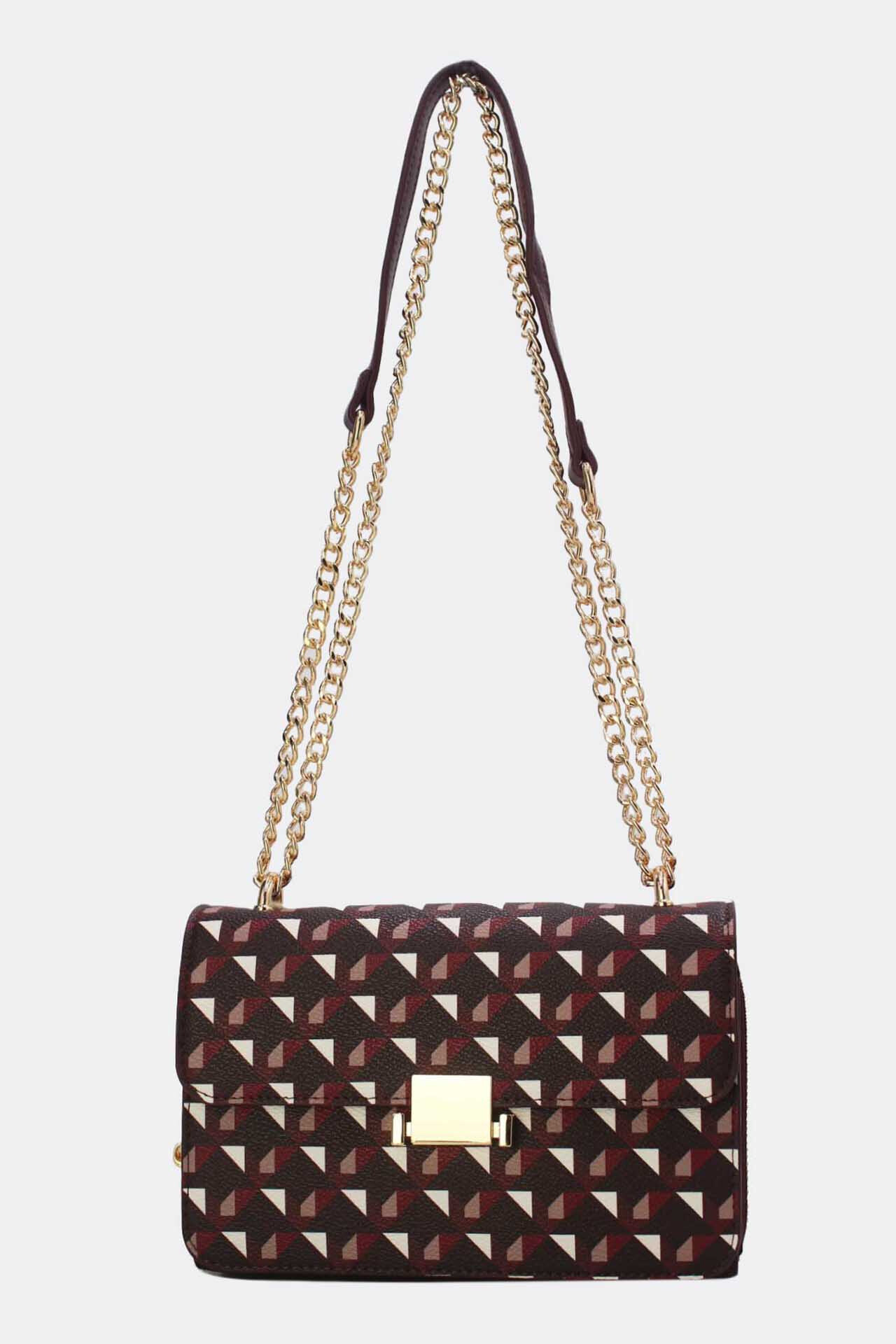 Grossiste Tom & Eva - Sac à Bandoulière Motif Géométrique
