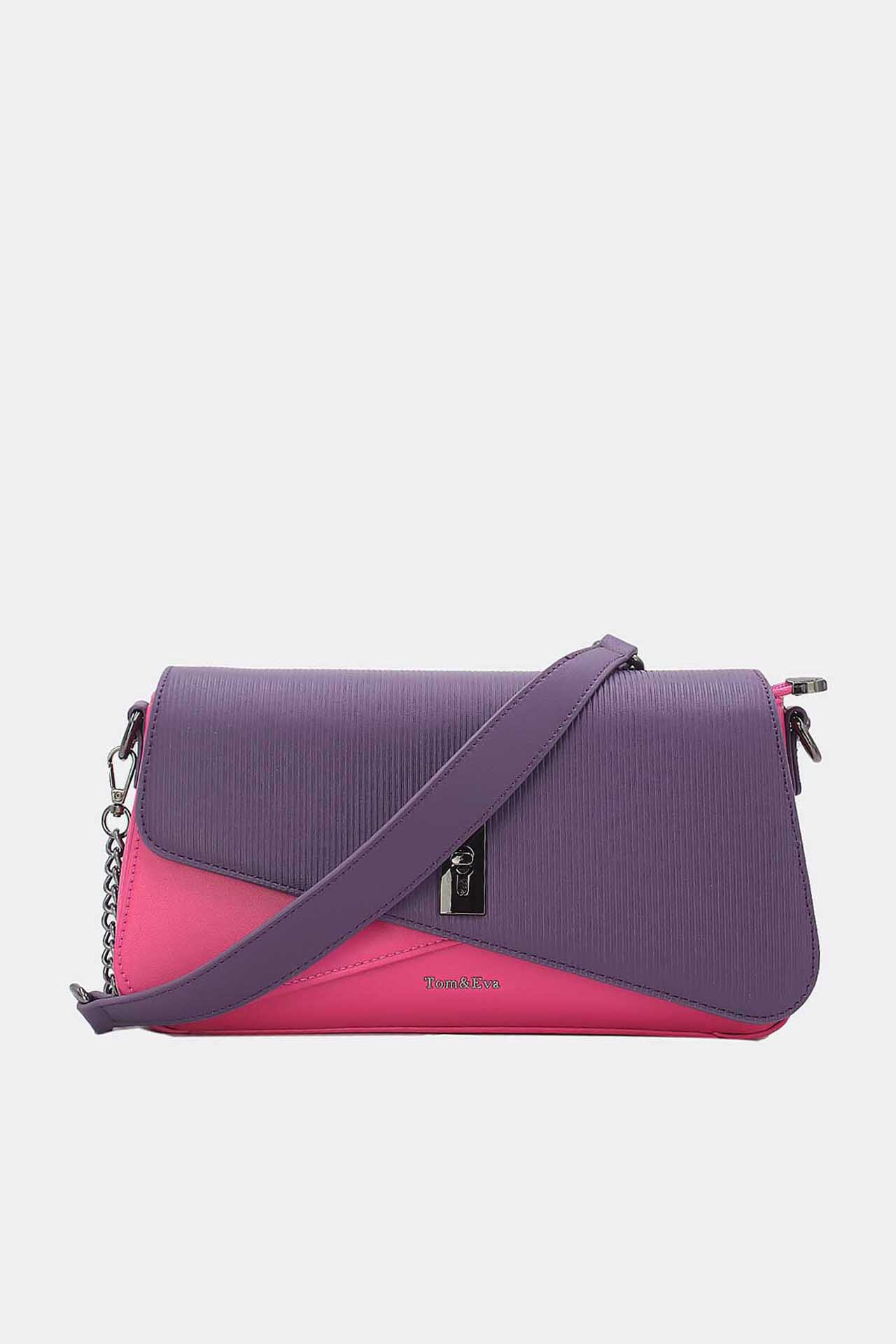 Grossiste Tom & Eva - Sac Bandoulière Avec Rabat Asymétrique