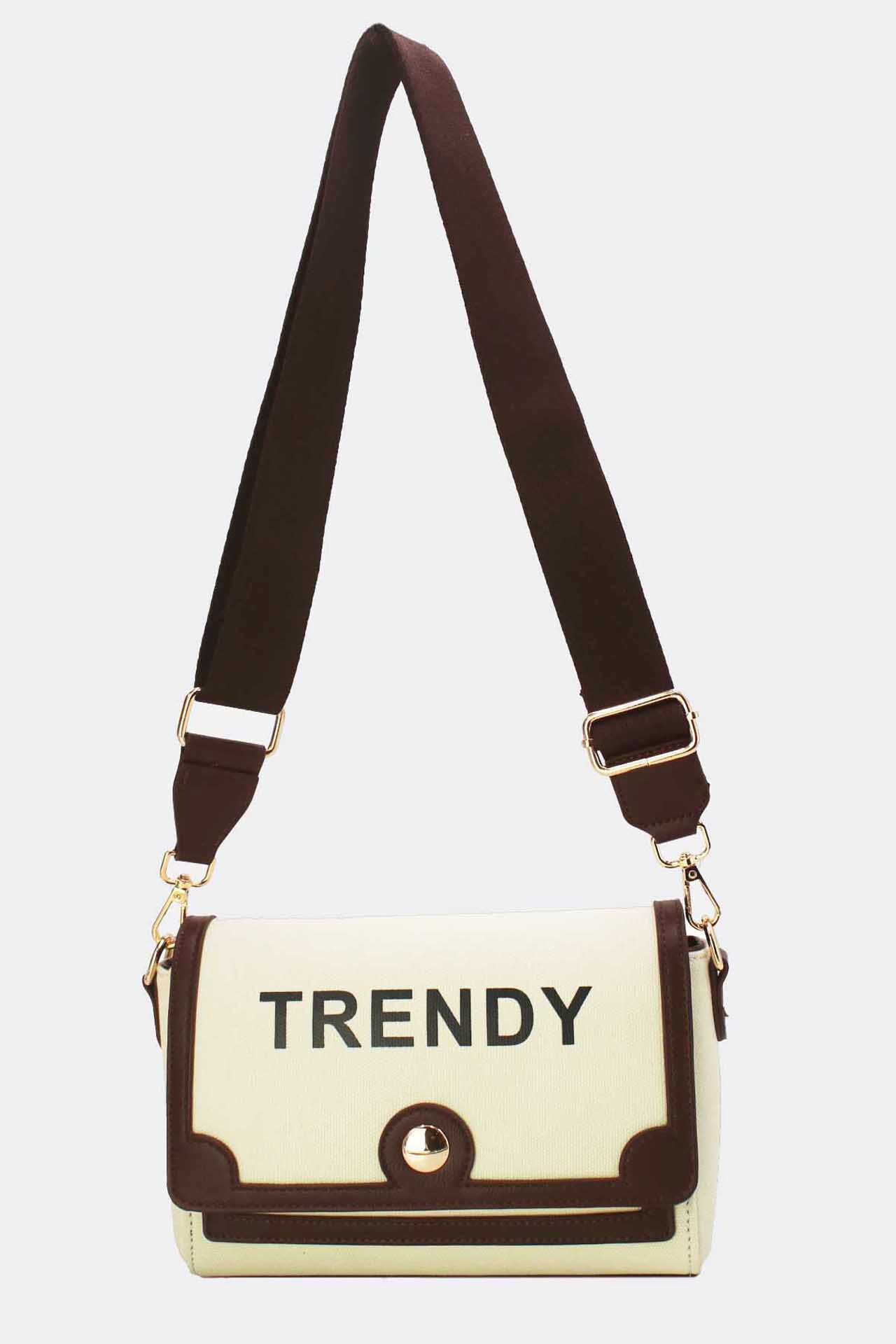 Grossiste Tom & Eva - Sac Bandoulière Effet Tissu