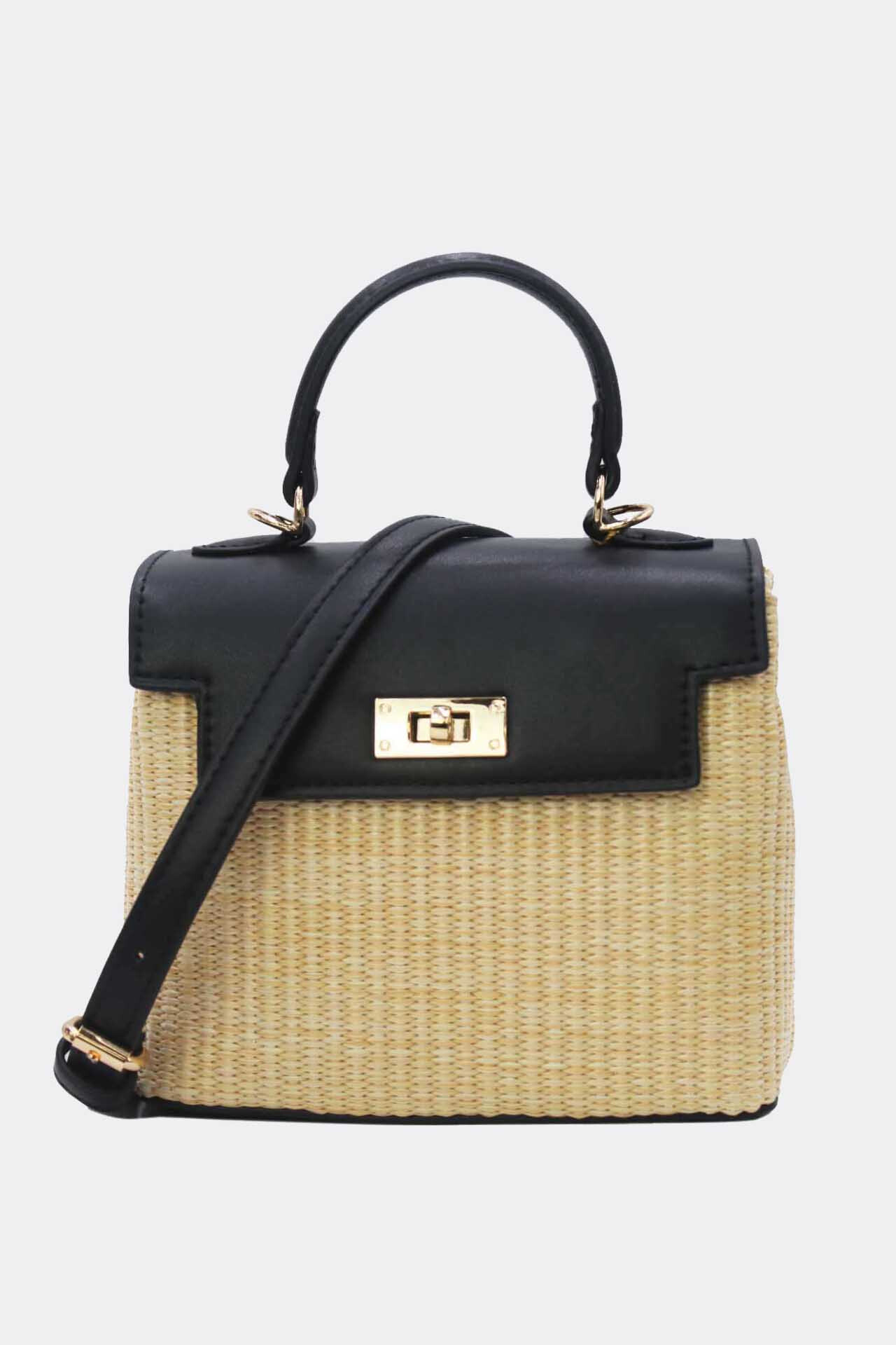 Grossiste Tom & Eva - Petit Sac à Main Effet Paille