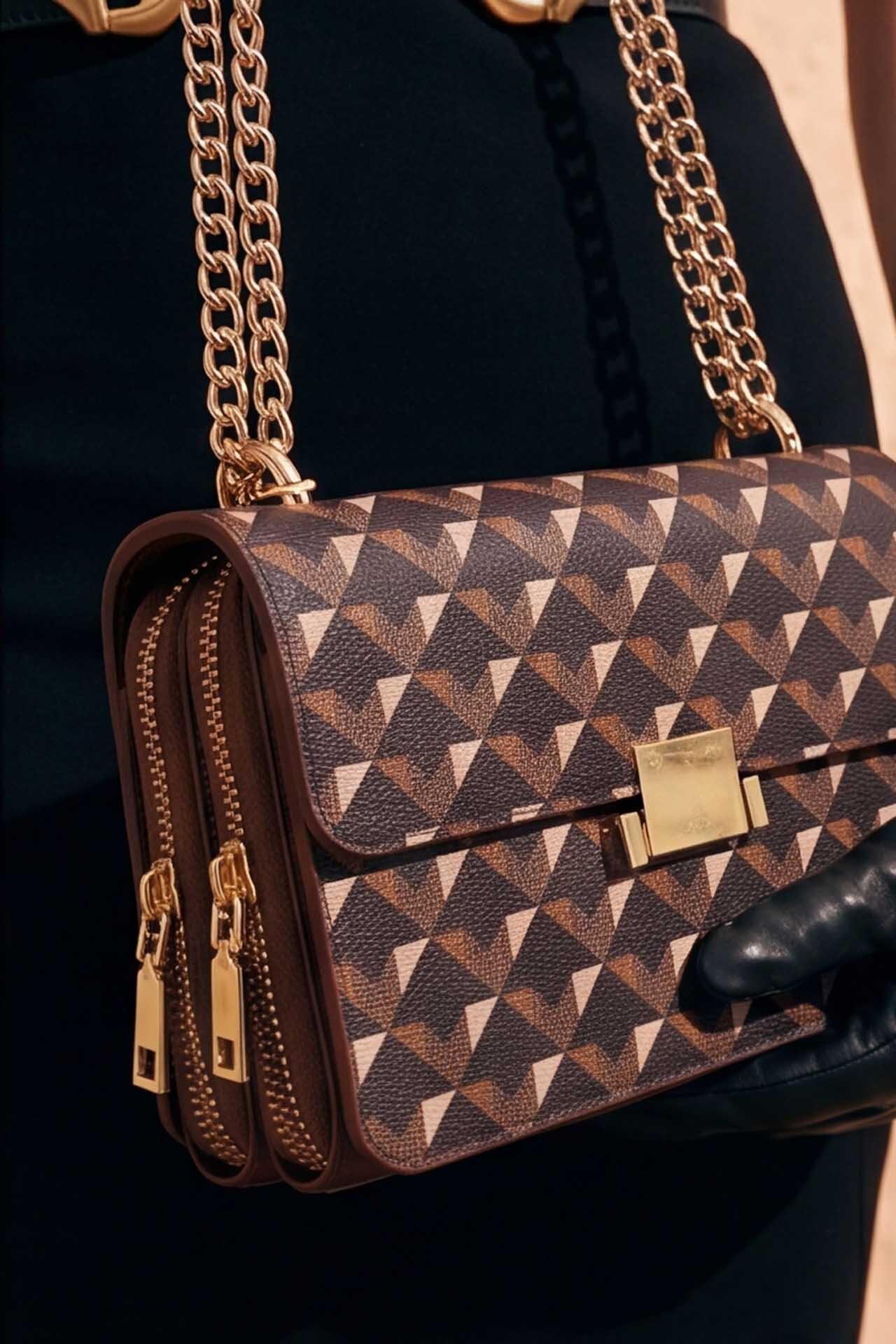 Wholesaler Tom & Eva - Geometric Pattern Shoulder Bag