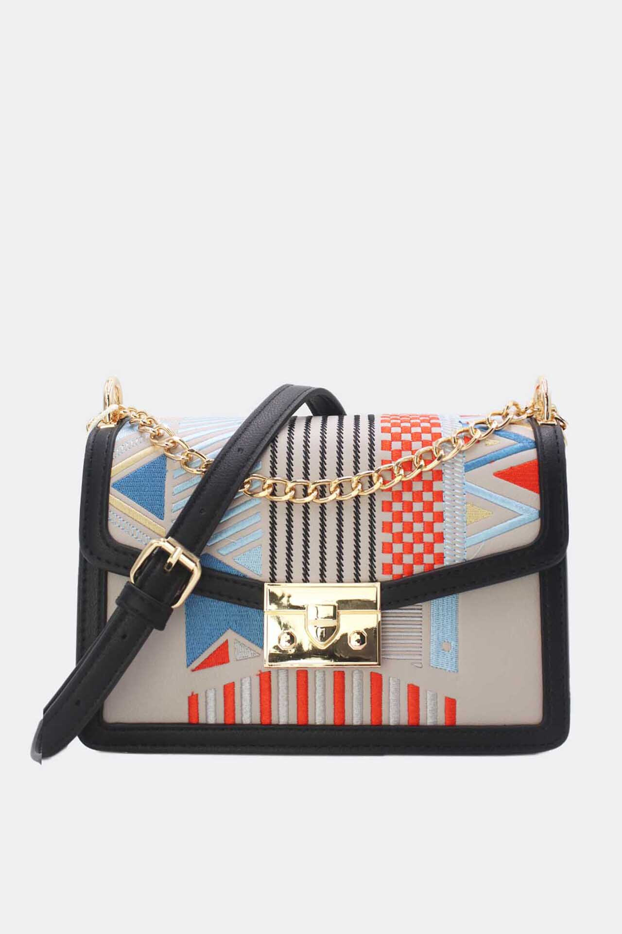 Grossiste Tom & Eva - Sac à Bandoulière Brodé Moderne