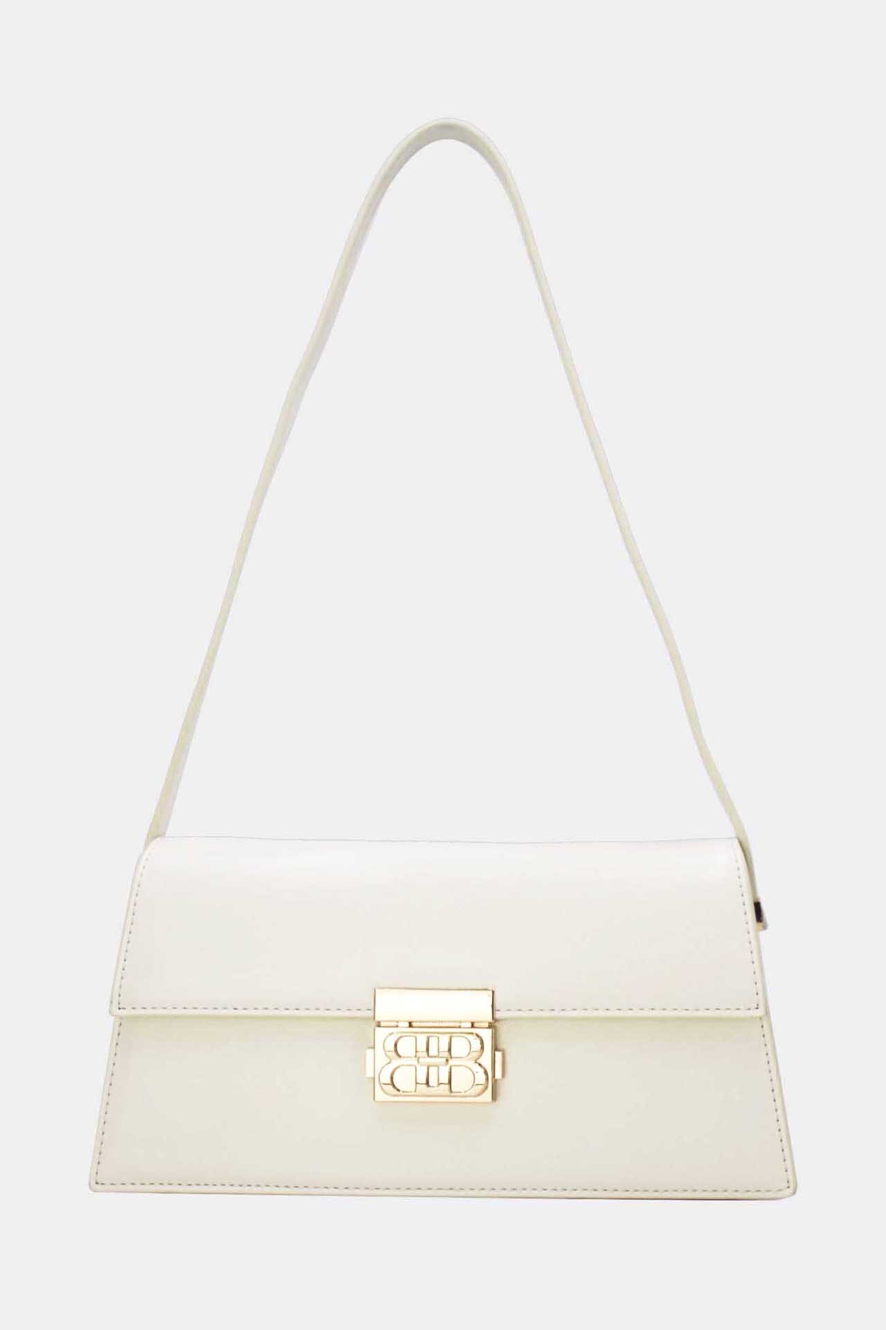 Wholesaler Tom & Eva - Minimalist Smooth Leather Effect Shoulder Baguette Bag