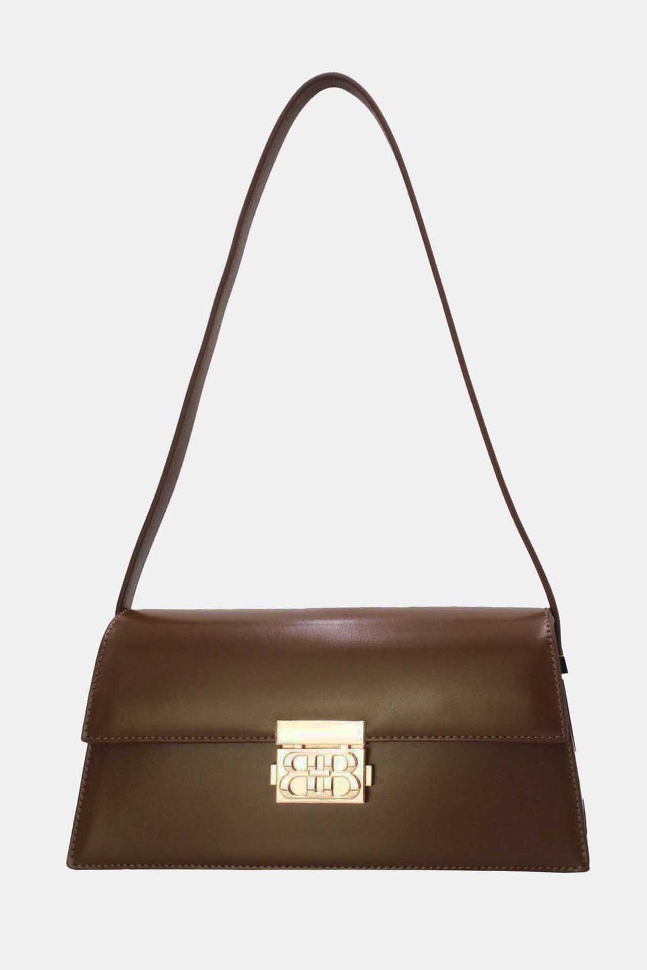 Grossiste Tom & Eva - Sac Baguette Porté Épaule Effet Cuir Lisse Minimaliste
