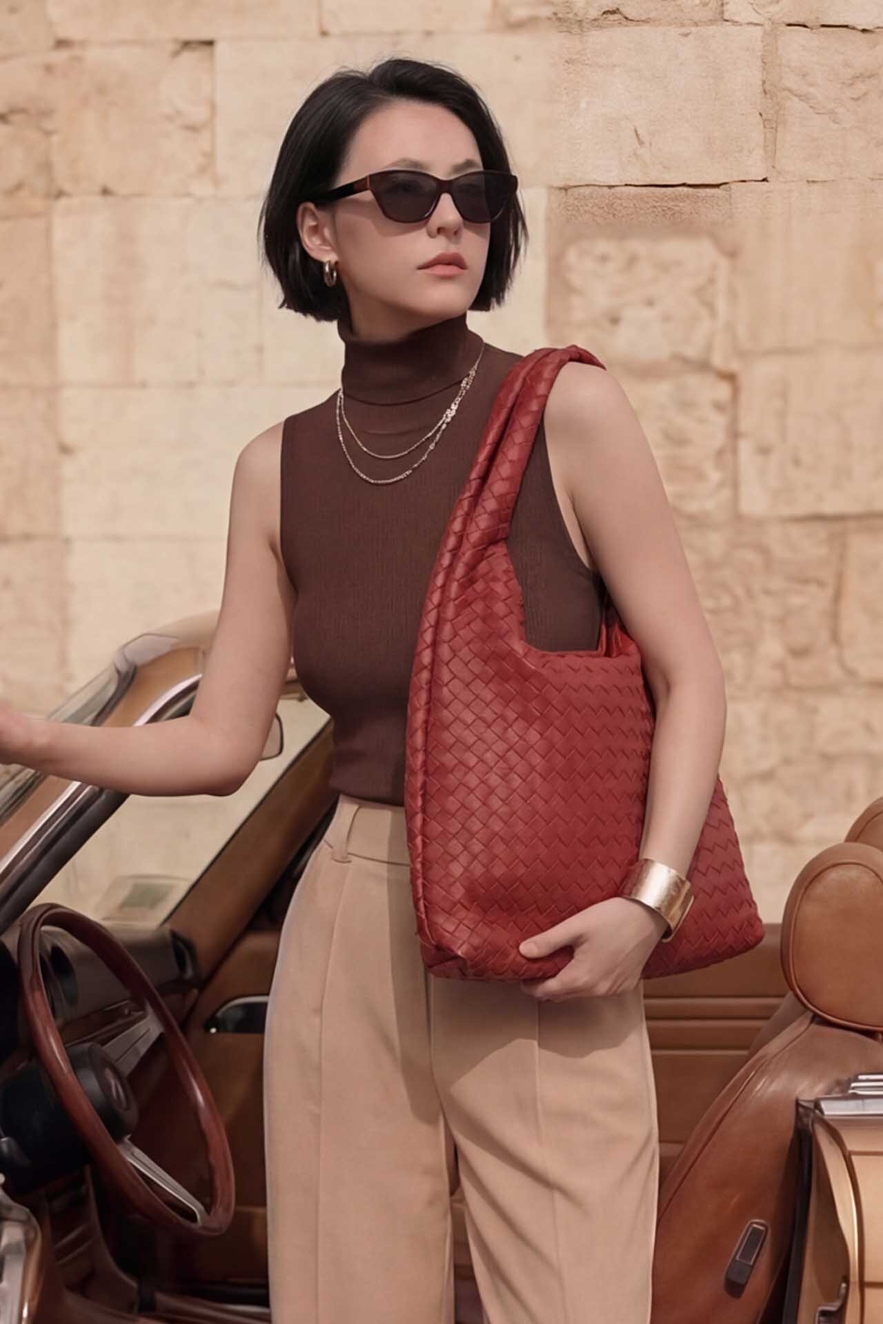 Grossista Tom & Eva - Borsa a Spalla Intrecciata
