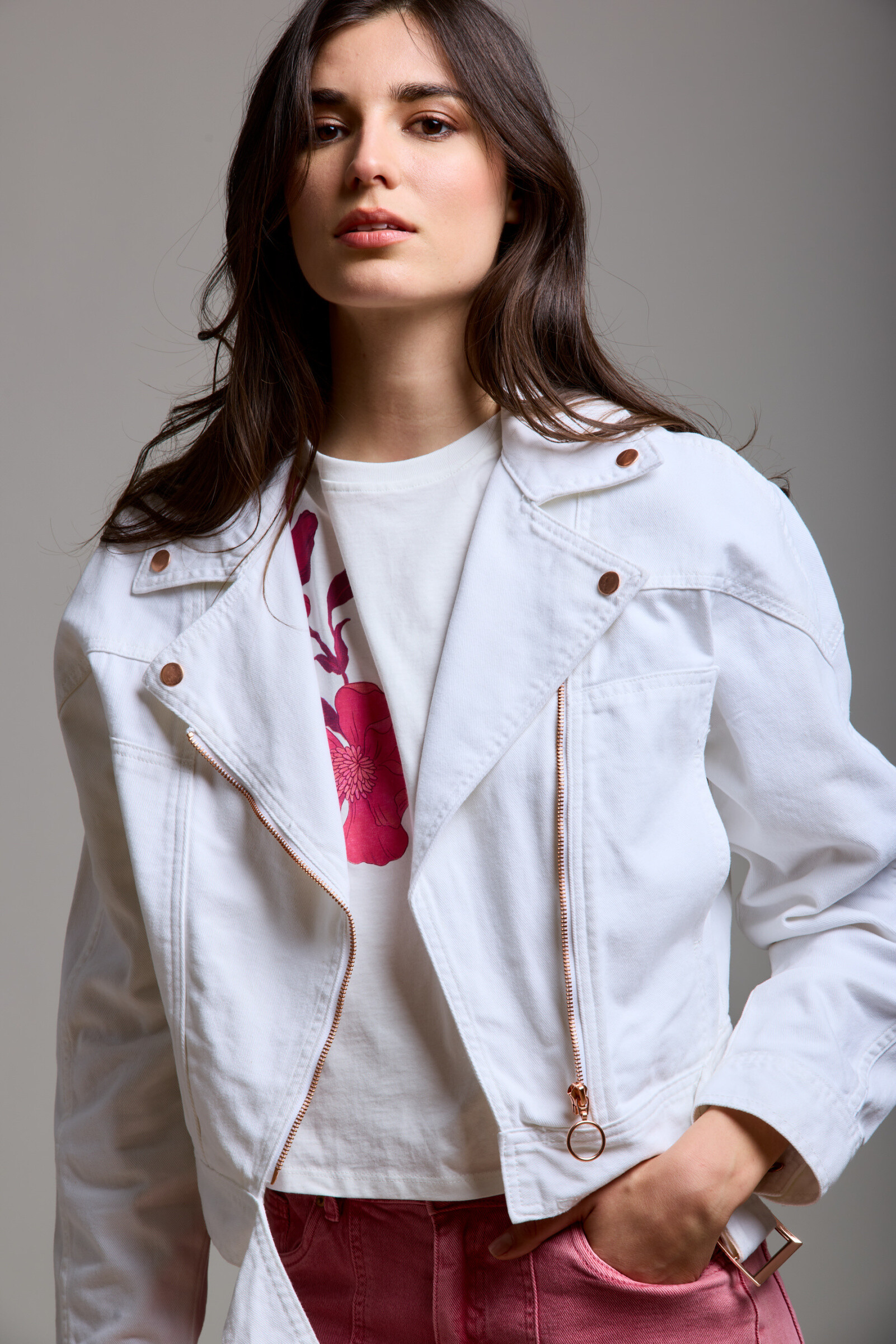 Grossiste Toxik3 - Veste biker en jean - Chicago