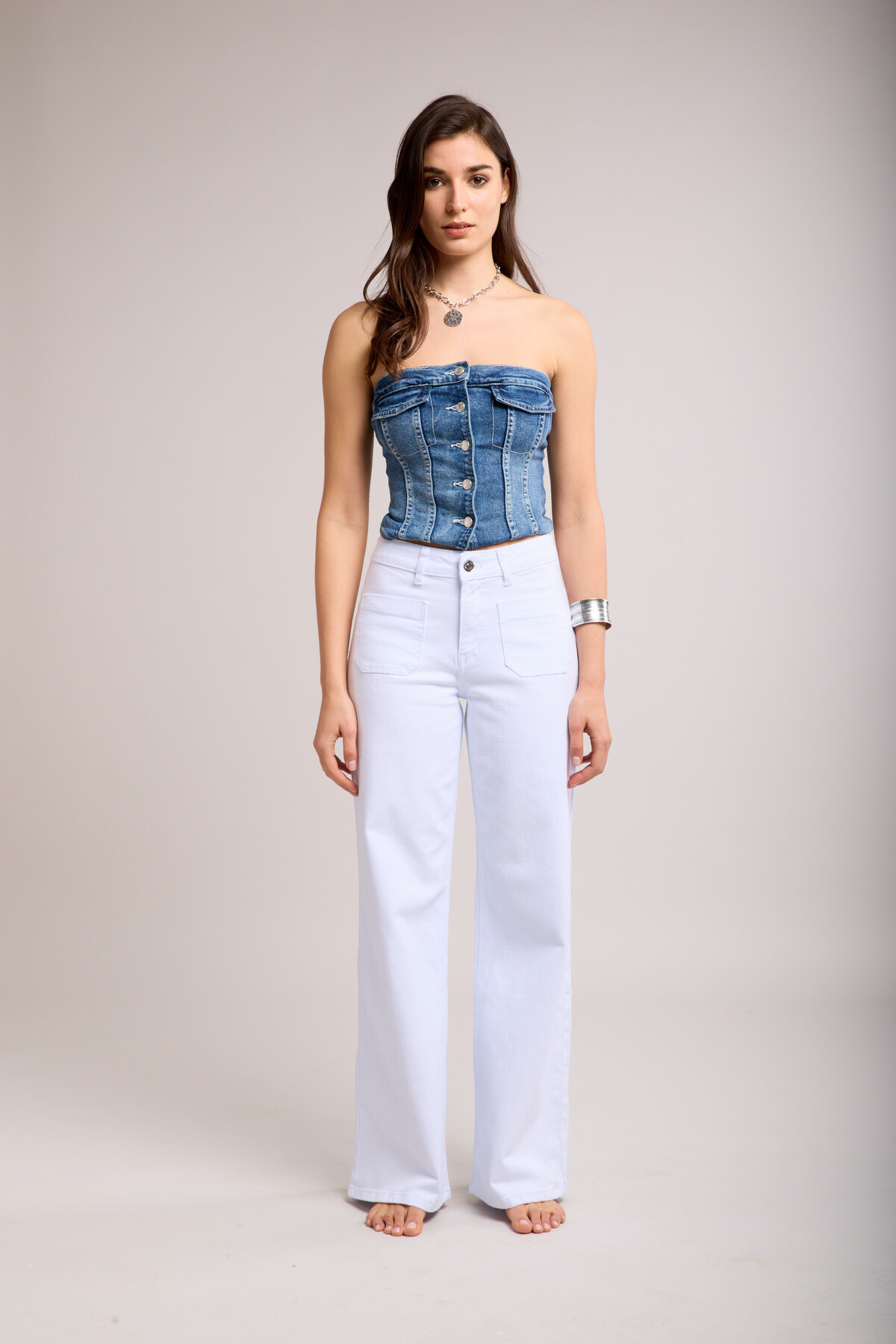 Grossiste Toxik3 - Jean large poches plaquées - Nath