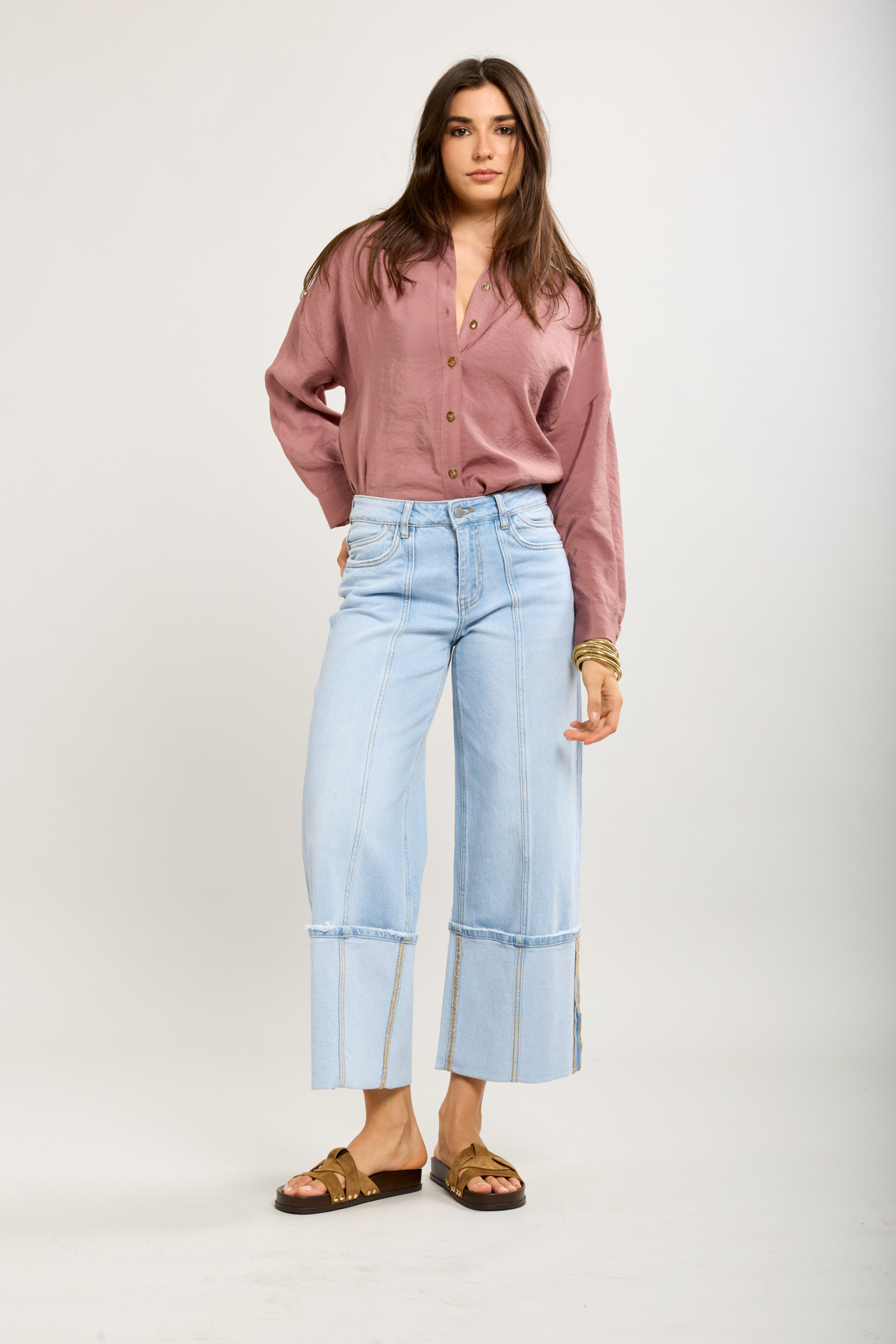 Grossiste Toxik3 - Toxik3 pantalon jean stretch large à revers nervuré