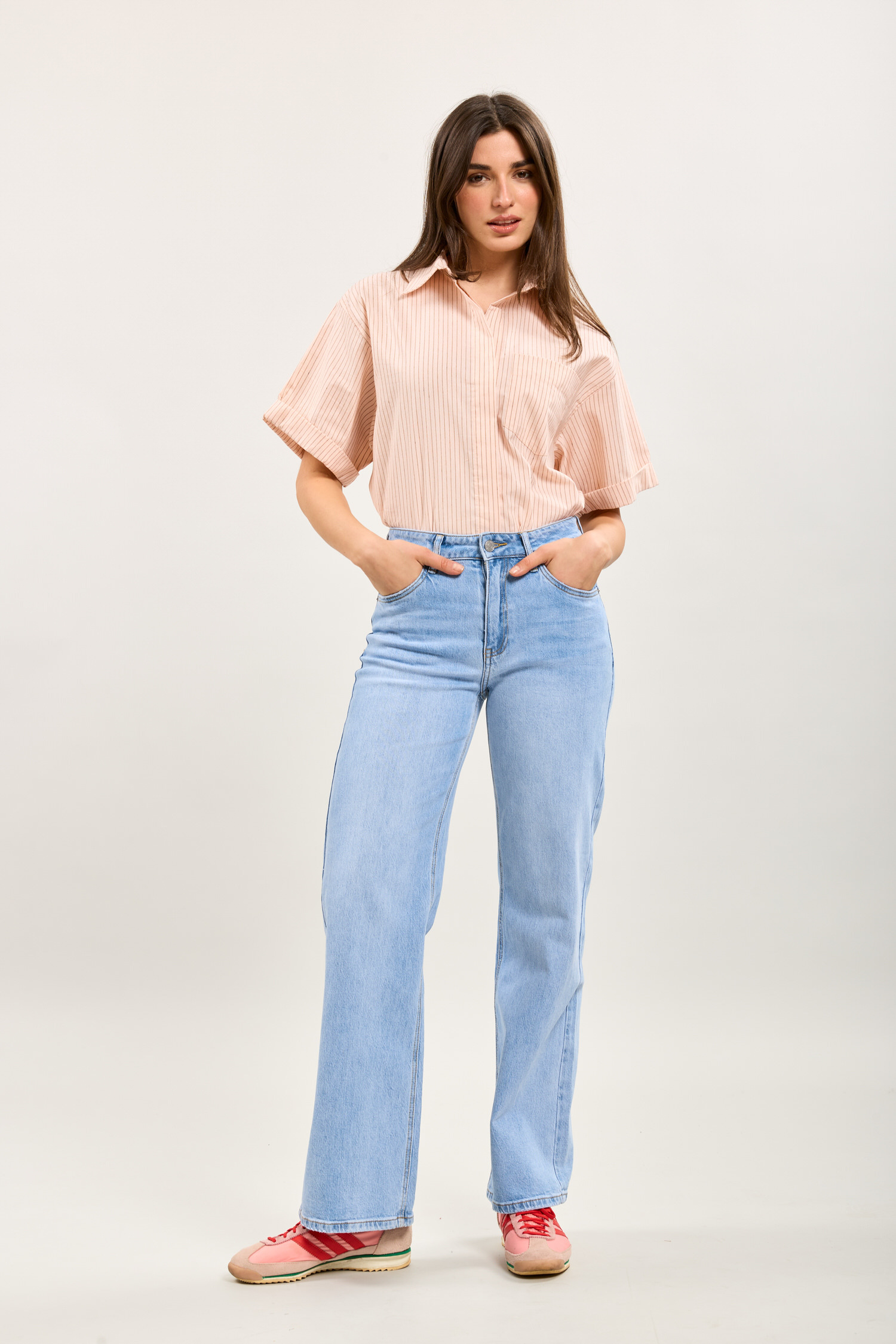 Mayorista Toxik3 - Toxik3 vaqueros acampanados elásticos de denim azul
