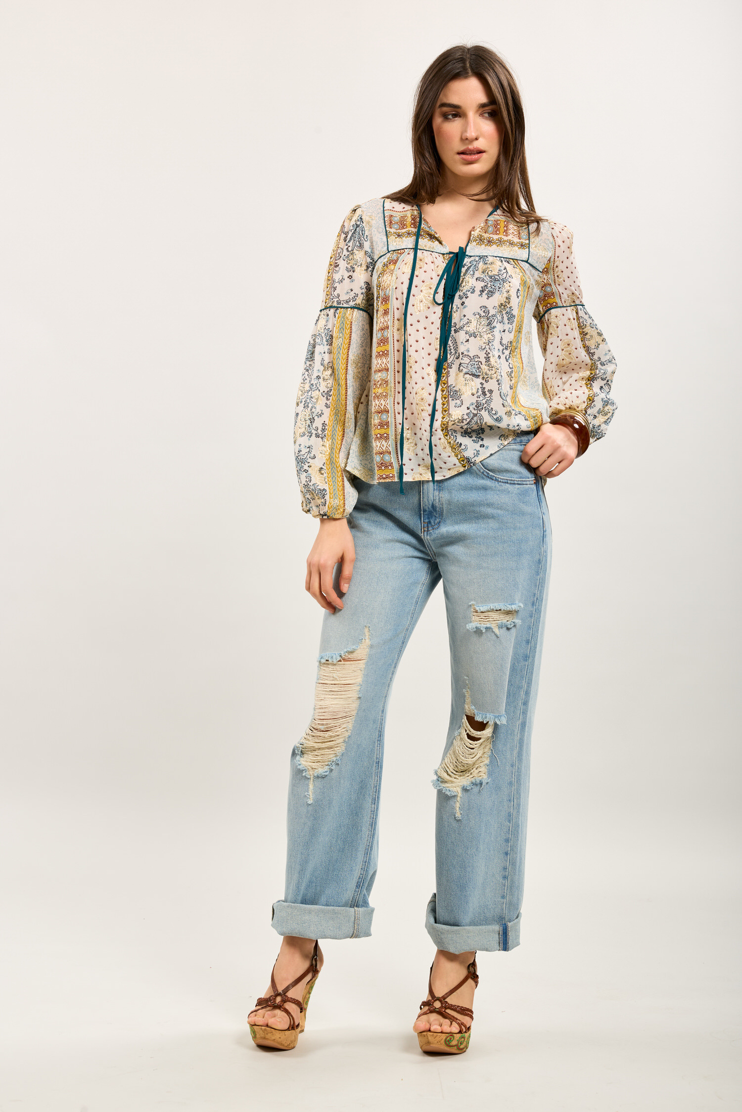 Grossiste Toxik3 - Toxik3 jean large taille standard destroy