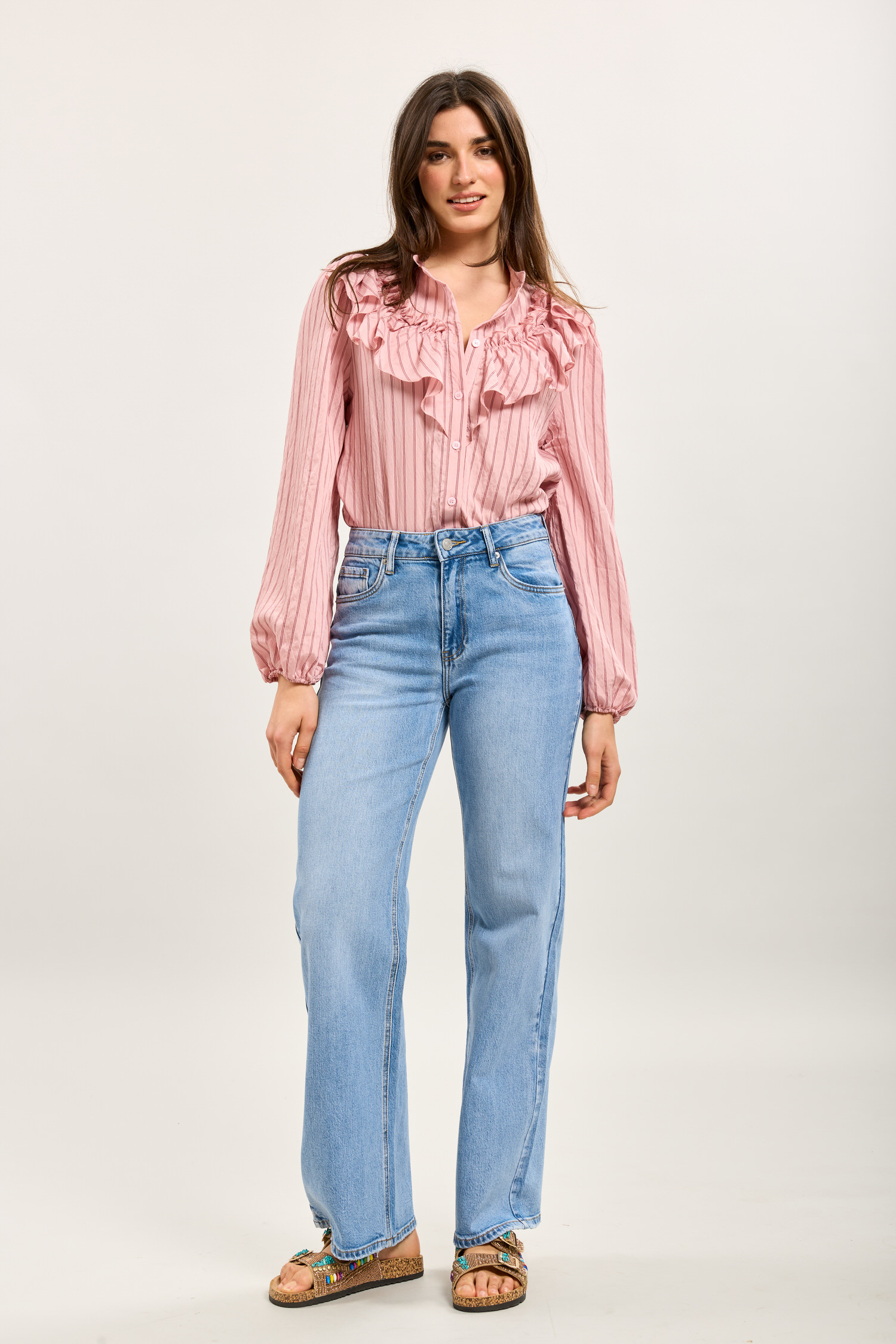 Grossiste Toxik3 - Toxik3 pantalon jean stretch flare denim bleu jean
