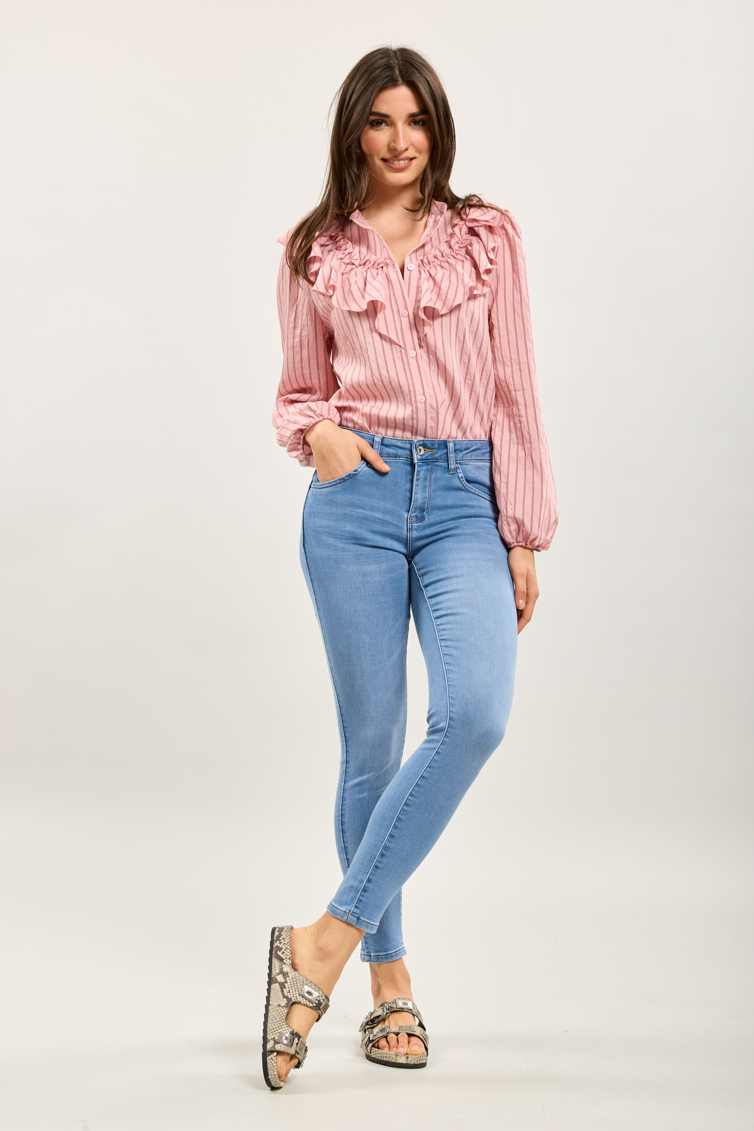 Grossiste Toxik3 - Toxik3 pantalon jean jogg super strech slim push-up