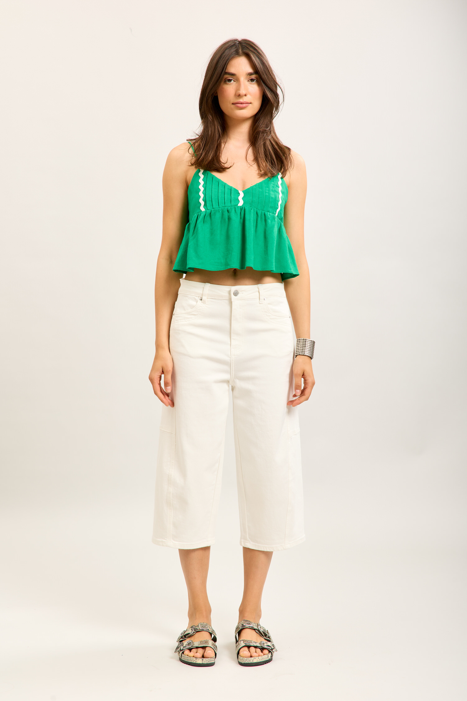 Wholesaler Toxik3 - Toxik3 balloon cropped stretch denim bermuda shorts