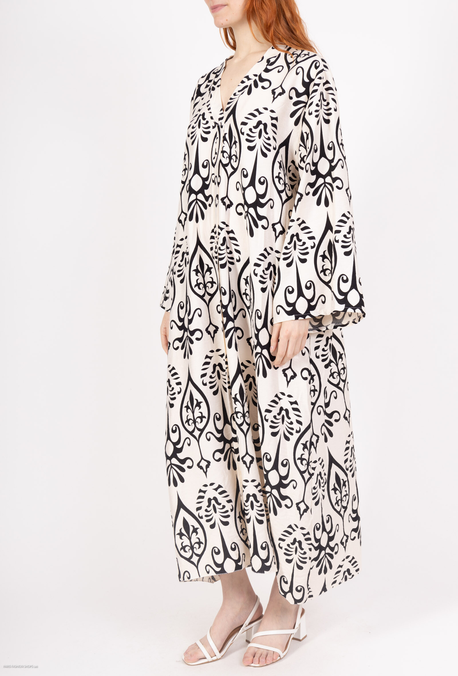 Grossiste TRENDLAND - Abaya imprimée en viscose fluide