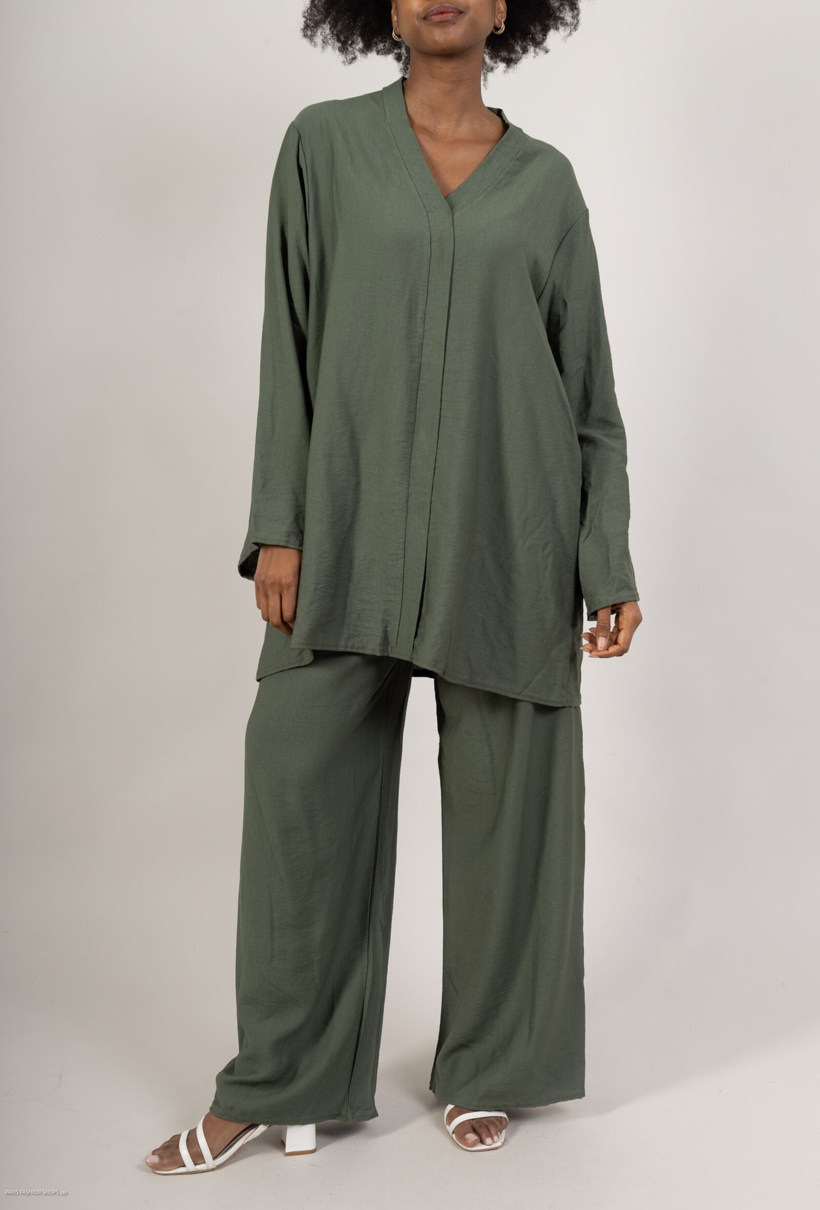 Grossiste TRENDLAND - Ensemble pantalon et haut col en V