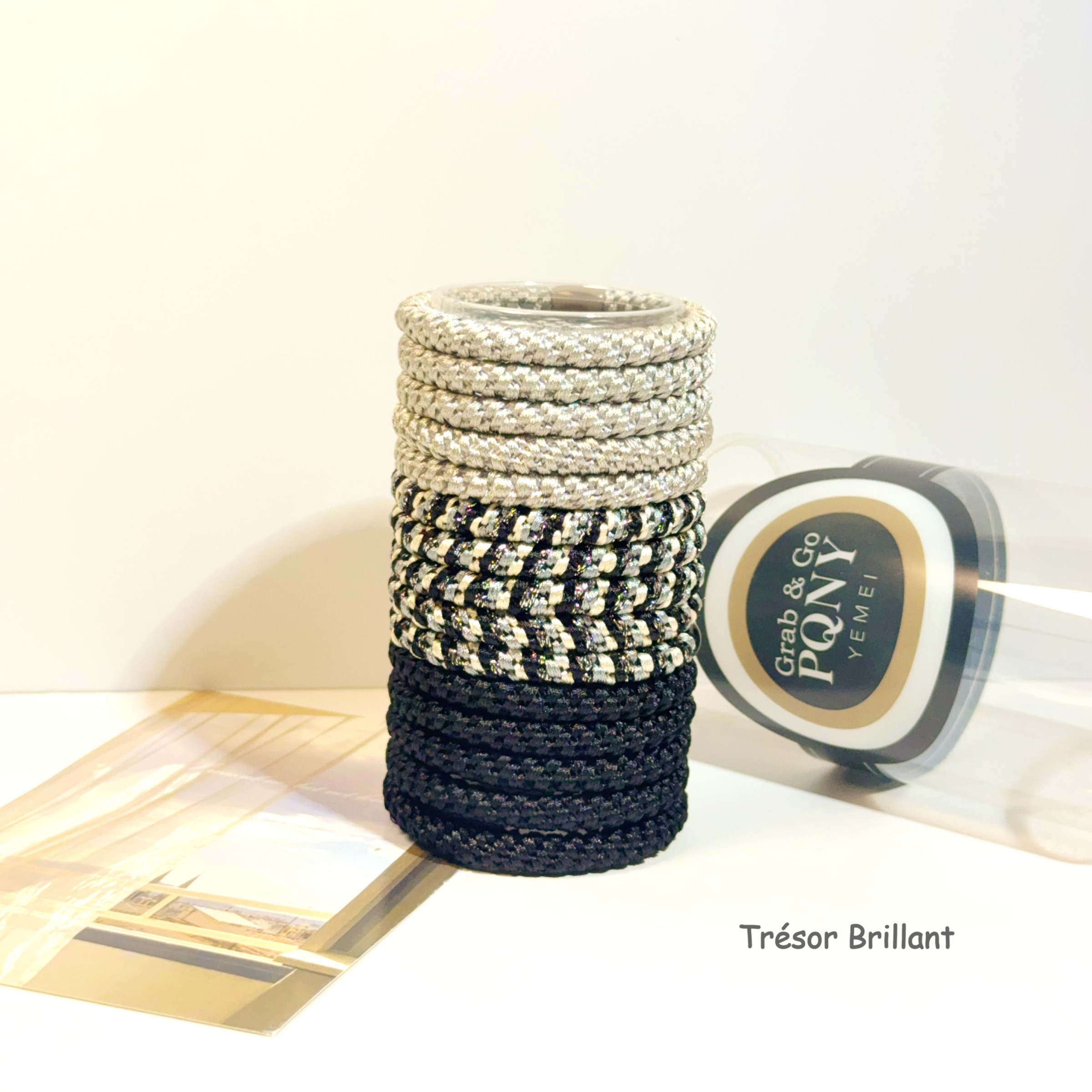 Grossiste Trésor Brillant - Lot de 12 Élastiques Bracelets Ficelle – Style Bohème & Effet Pailleté