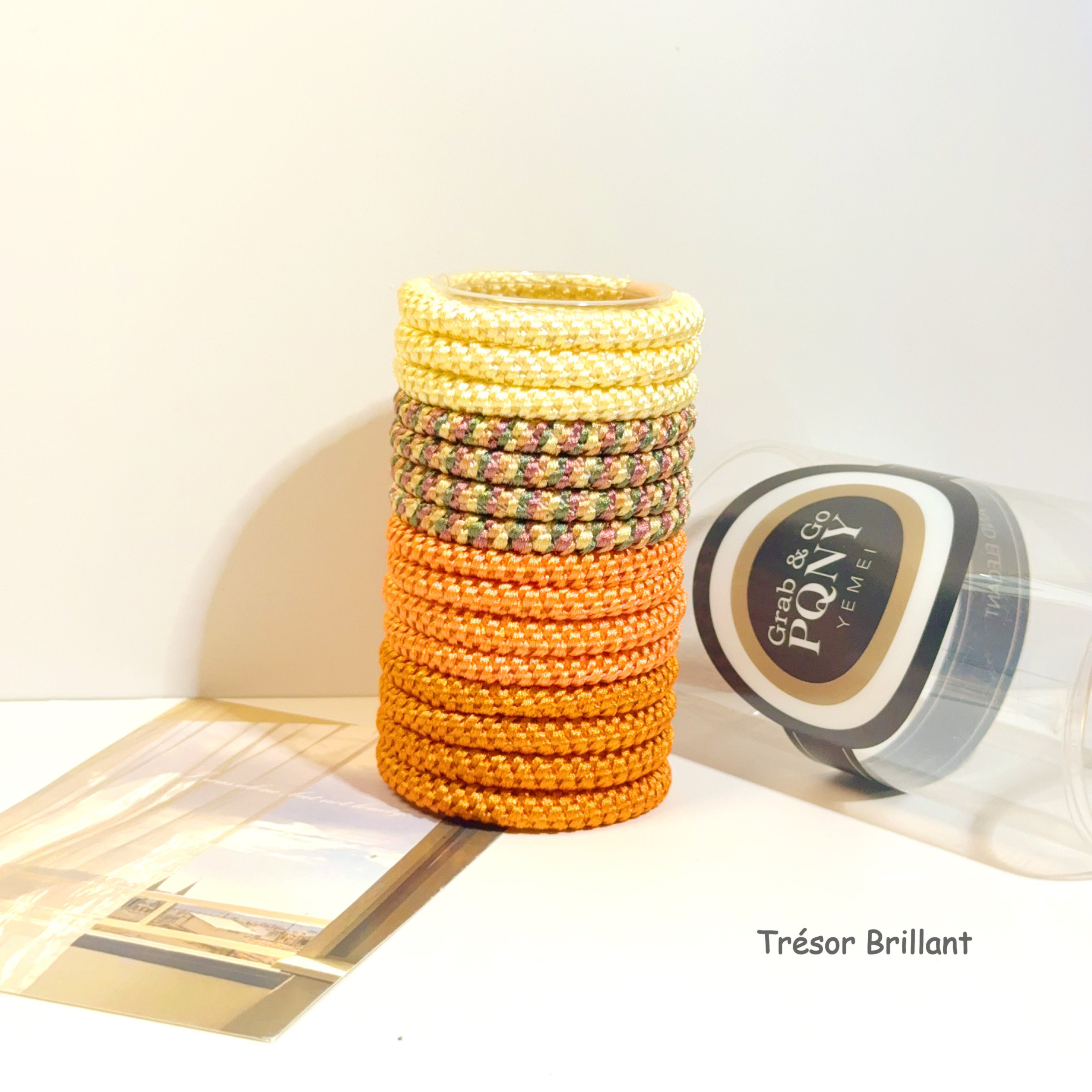 Grossiste Trésor Brillant - Lot de 12 Élastiques Bracelets Ficelle – Style Bohème & Effet Pailleté