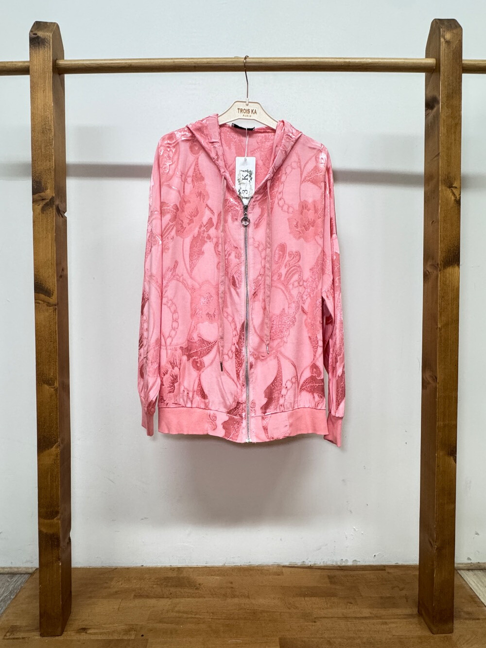 Wholesaler Trois Ka II - Oversized bombers with faded weave effect hood