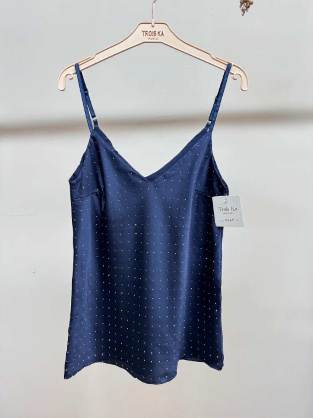 Wholesaler Trois Ka II - Rhinestone satin top